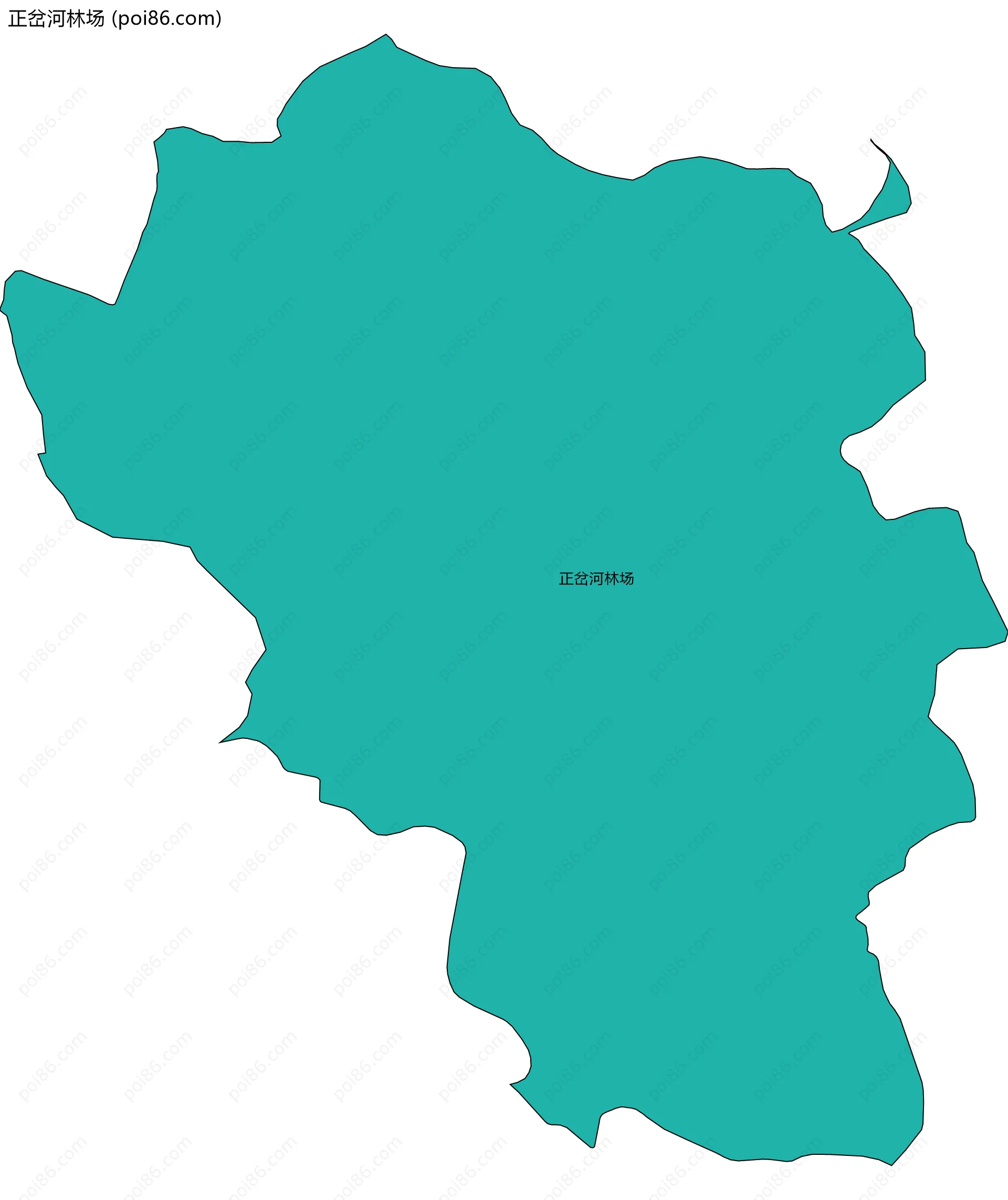 正岔河林场边界地图