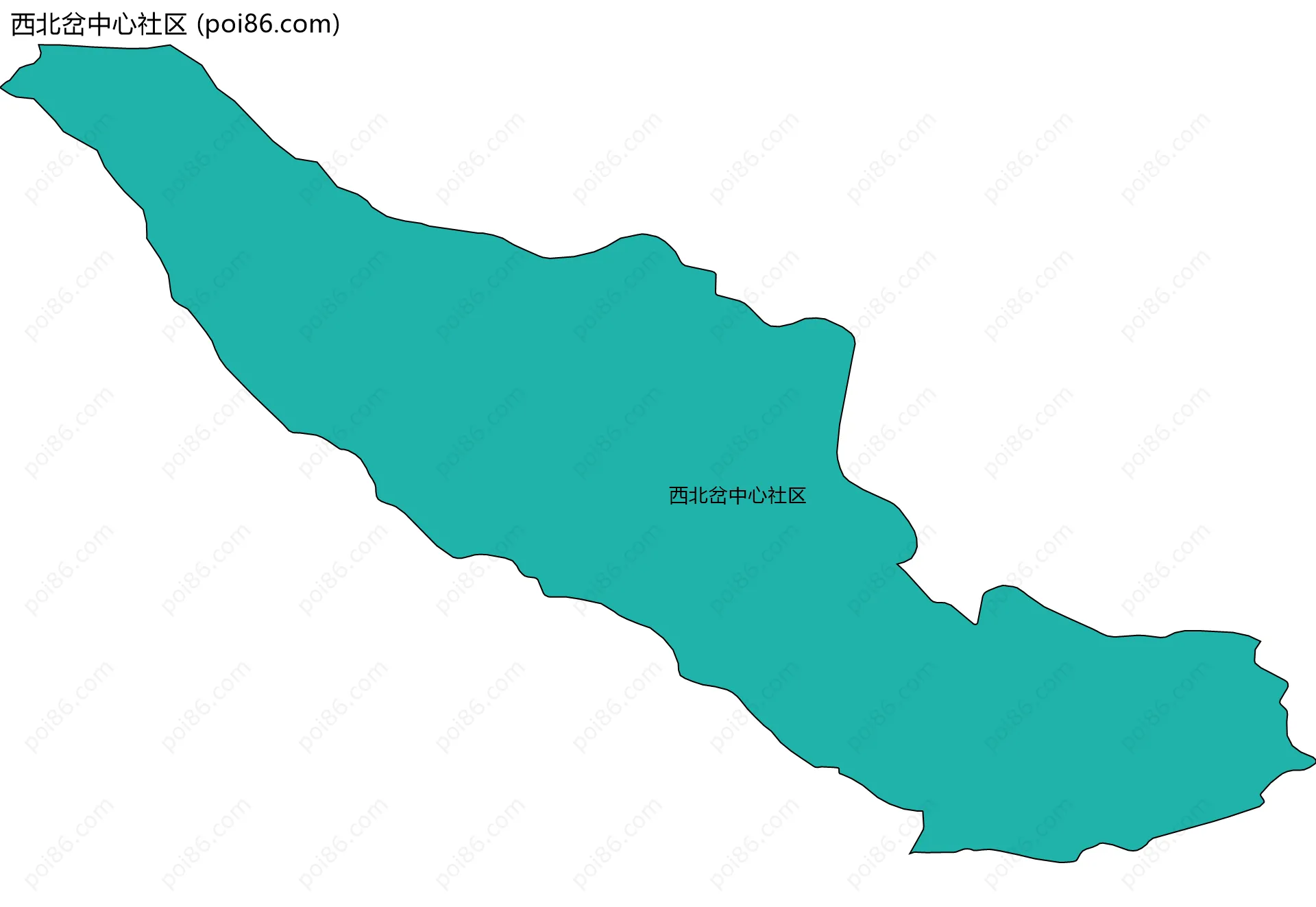 西北岔中心社区边界地图