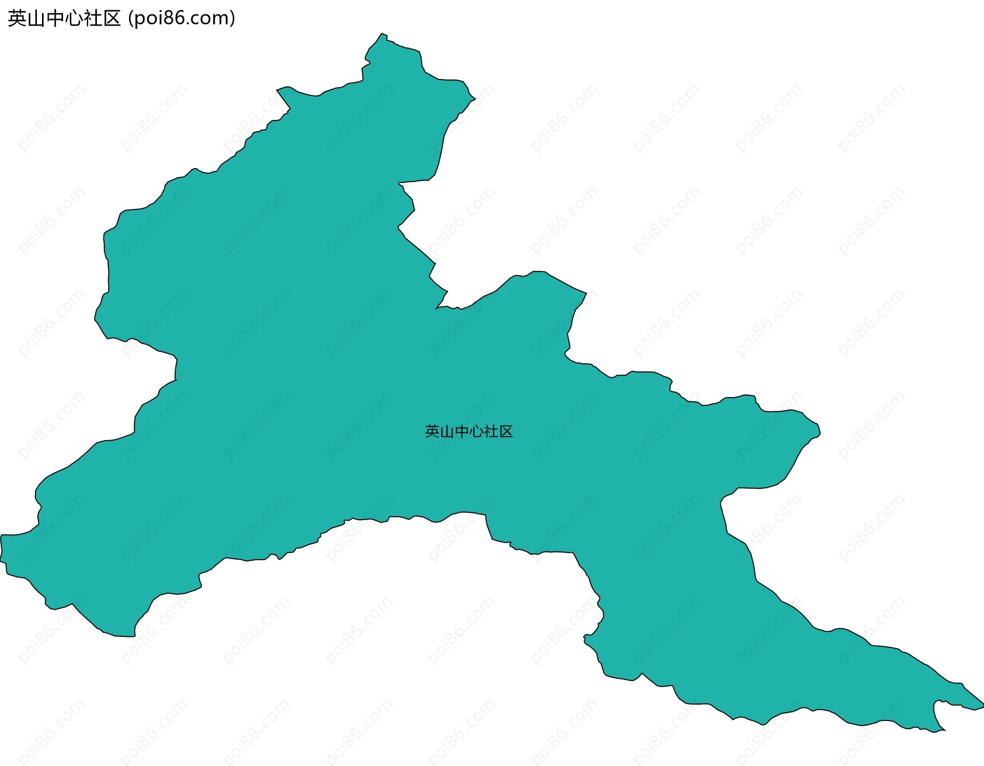 英山中心社区边界地图