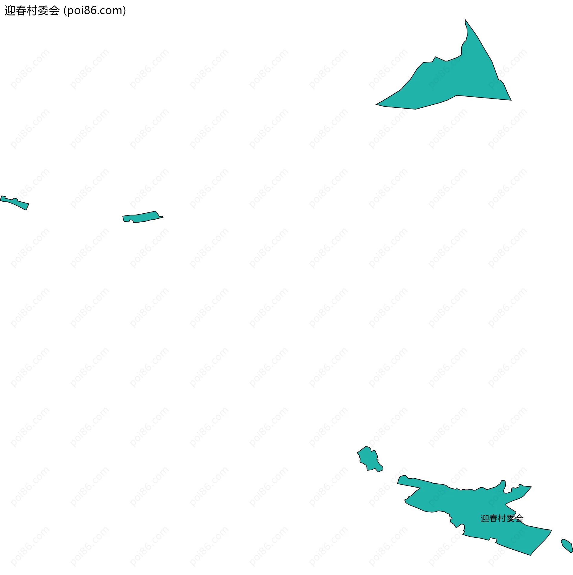 迎春村委会边界地图