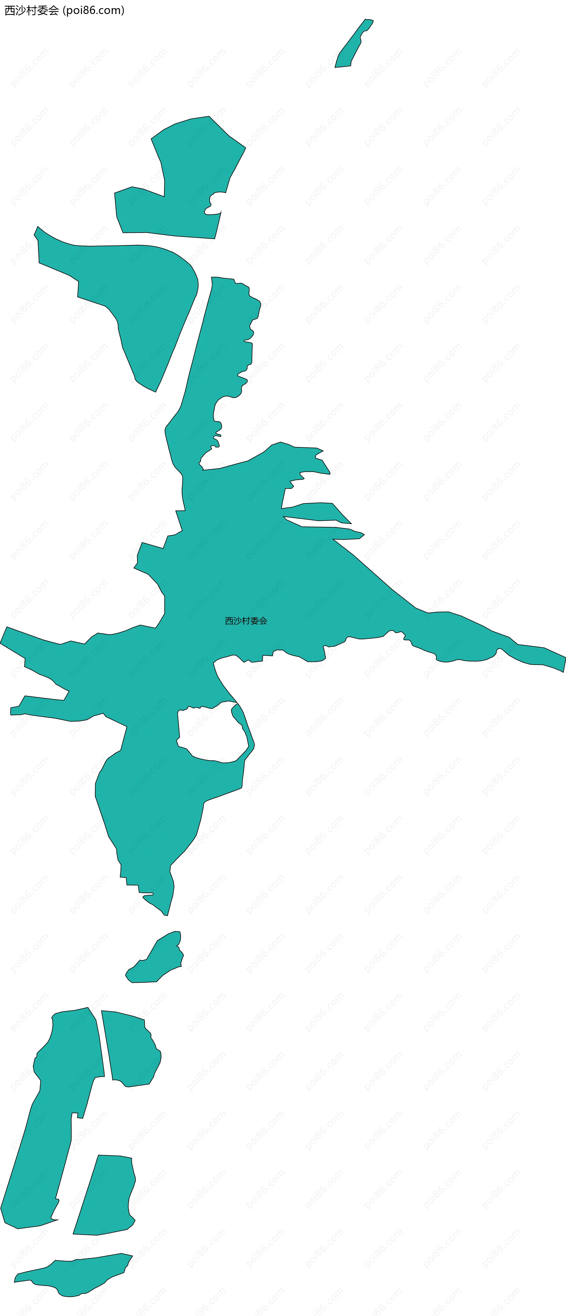 西沙村委会边界地图