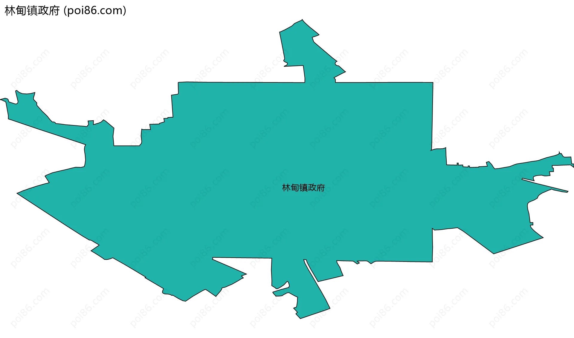 林甸镇政府边界地图