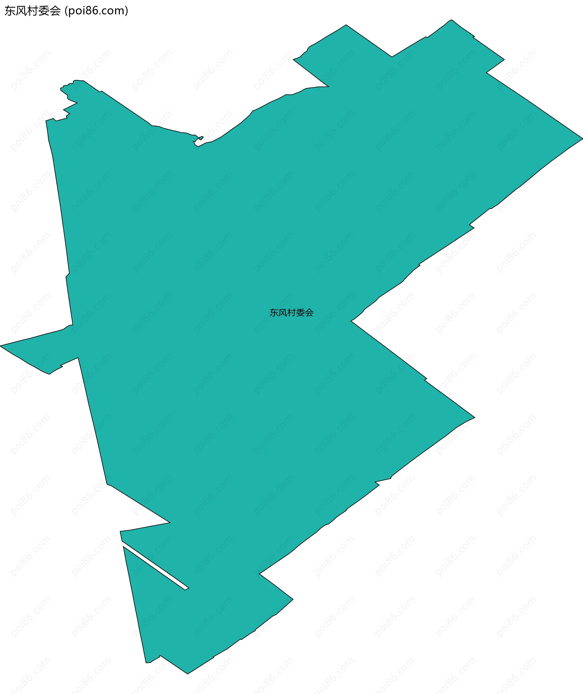 东风村委会边界地图