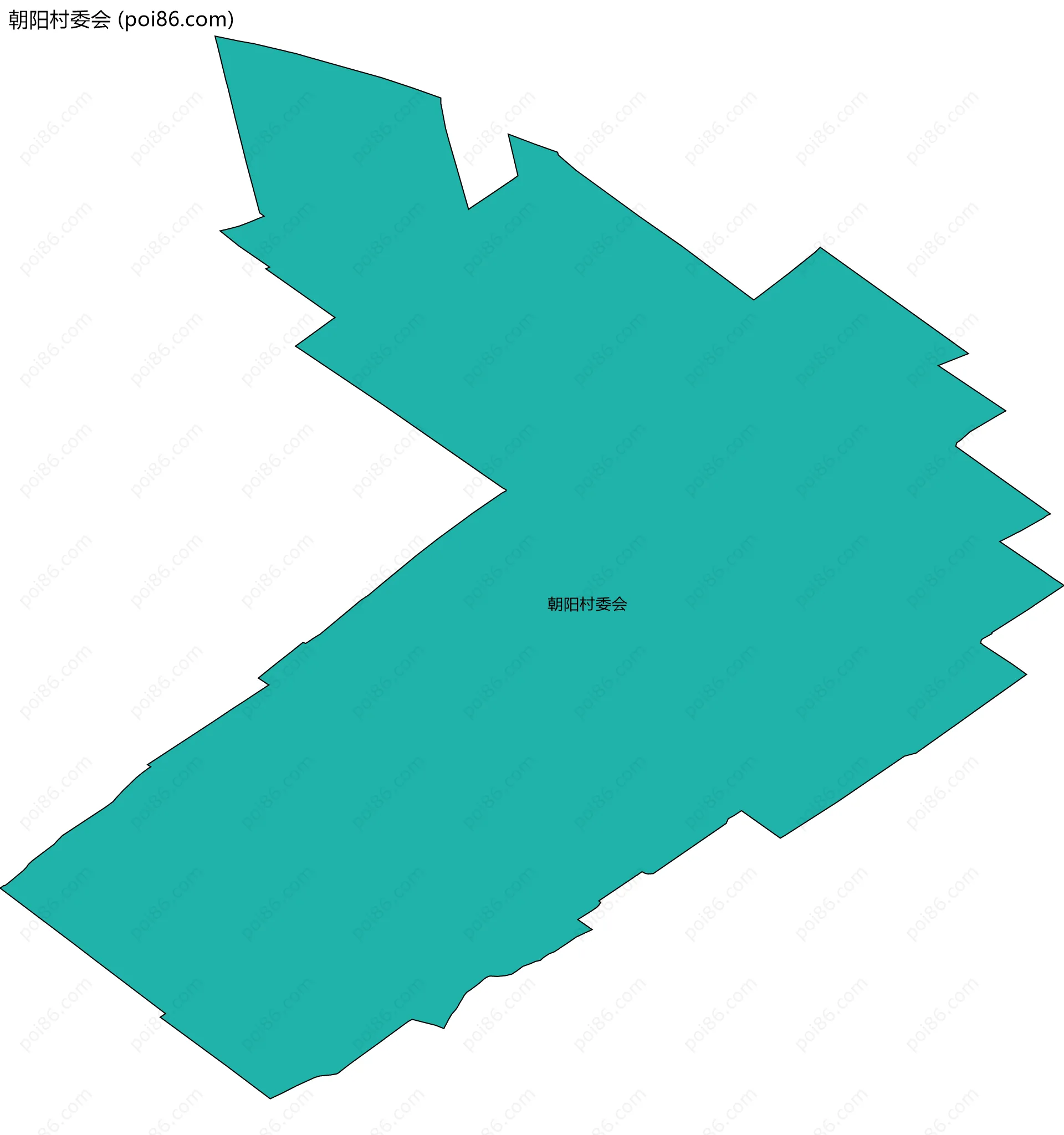 朝阳村委会边界地图