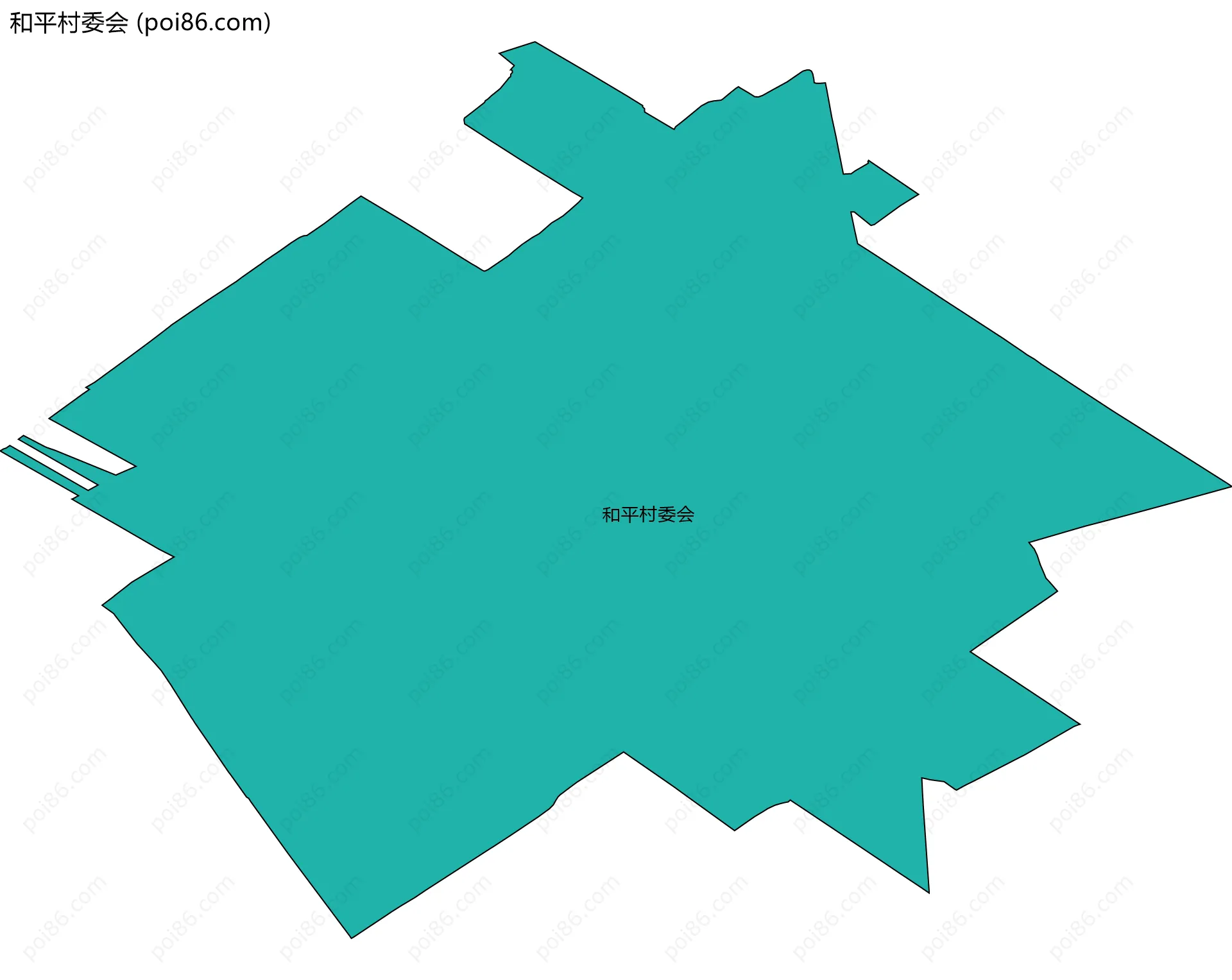 和平村委会边界地图