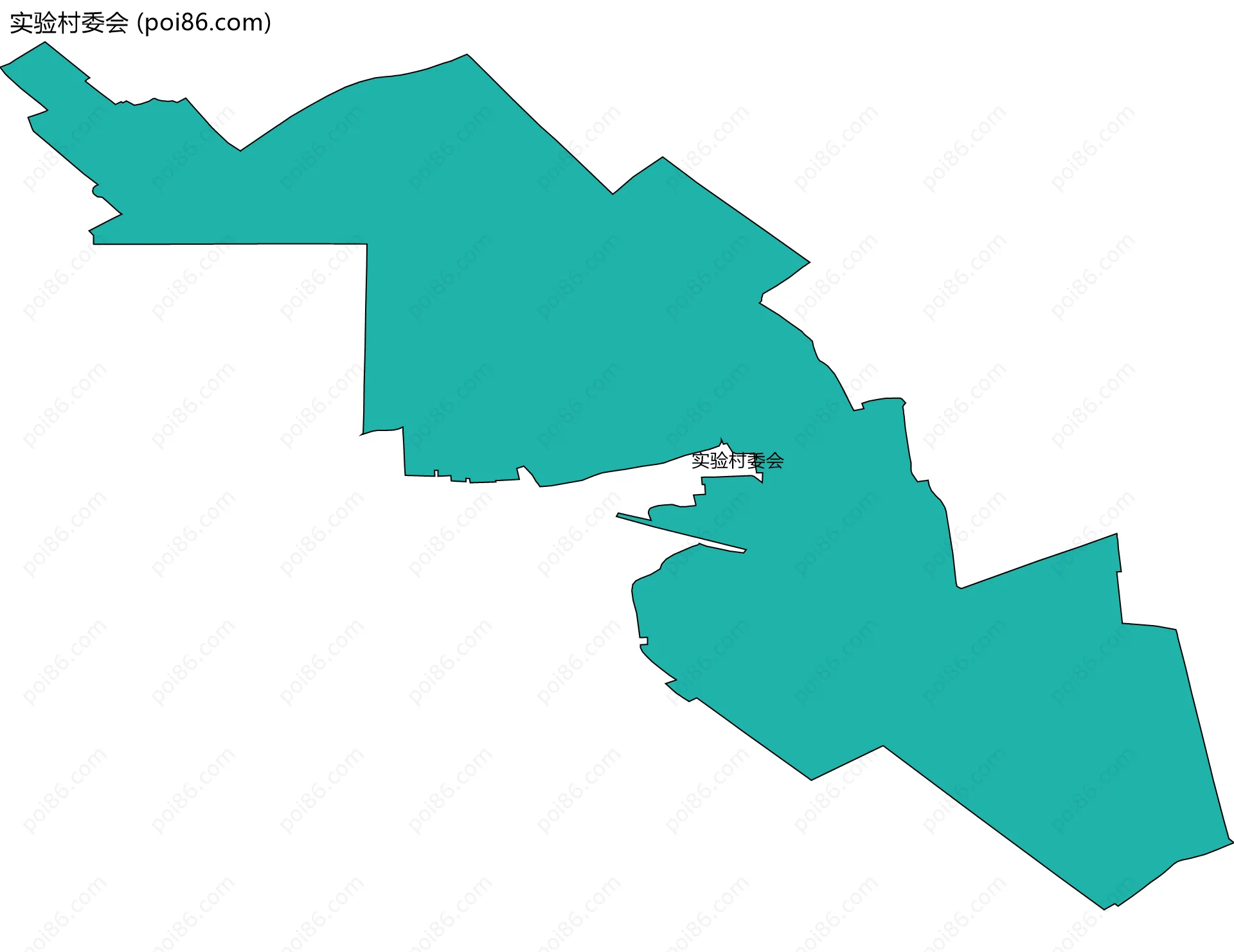 实验村委会边界地图