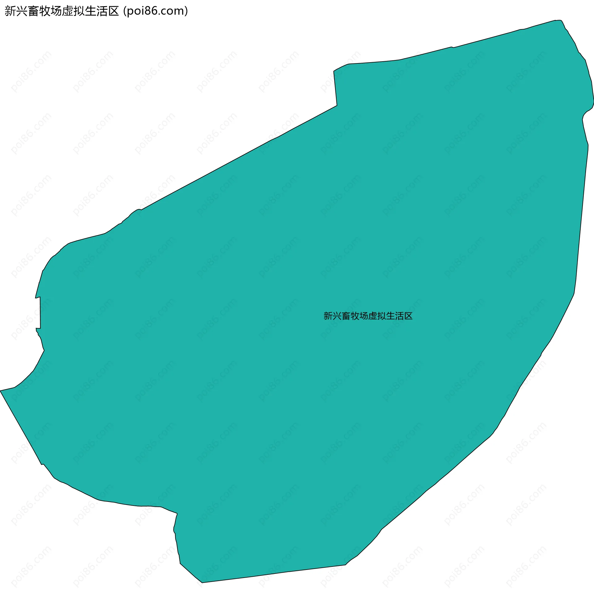 新兴畜牧场虚拟生活区边界地图