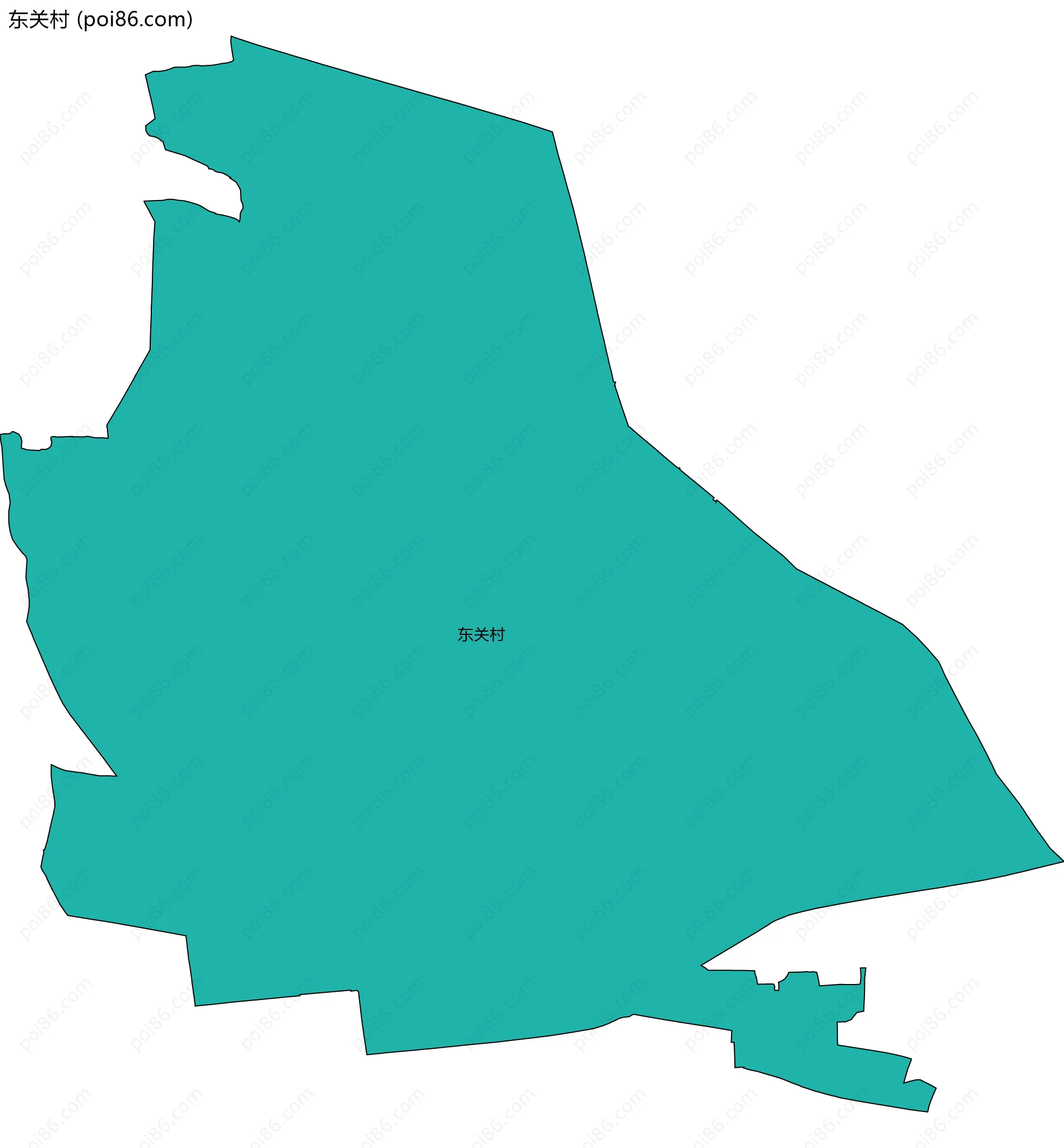 东关村边界地图
