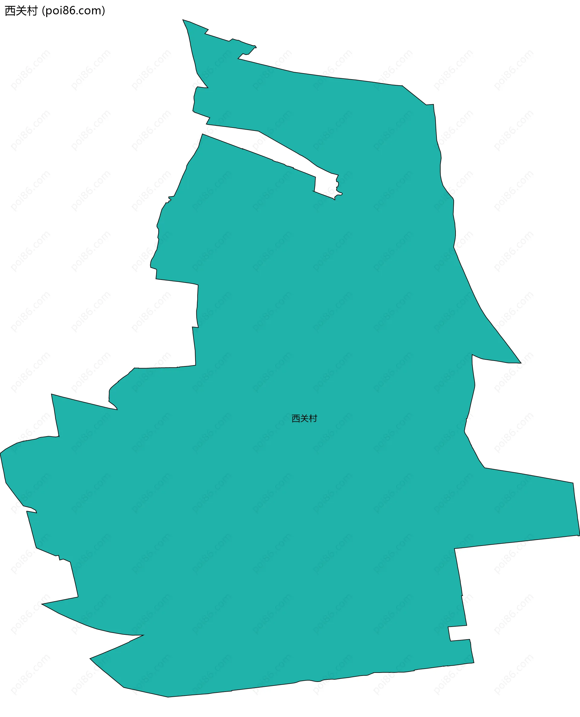 西关村边界地图