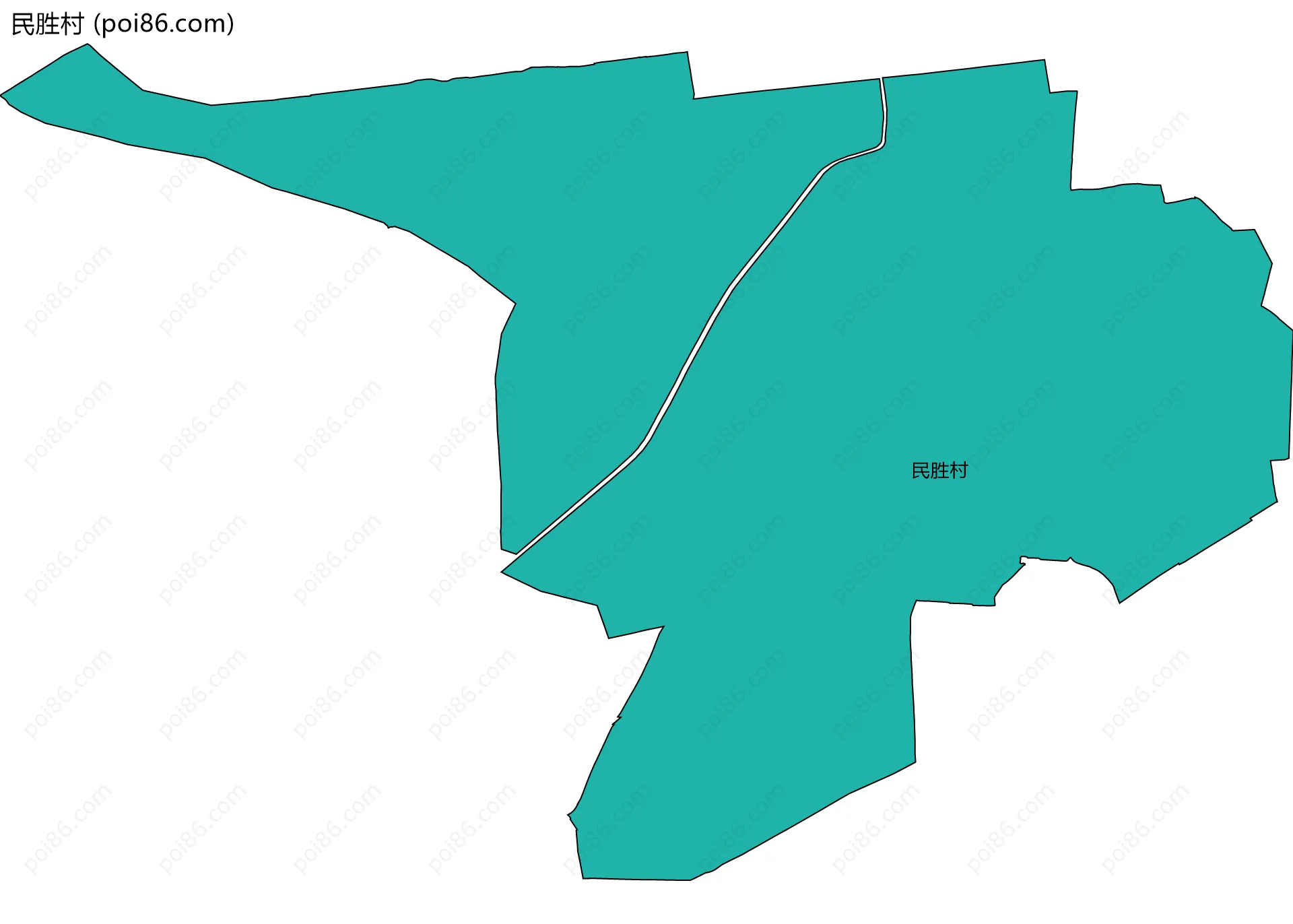 民胜村边界地图