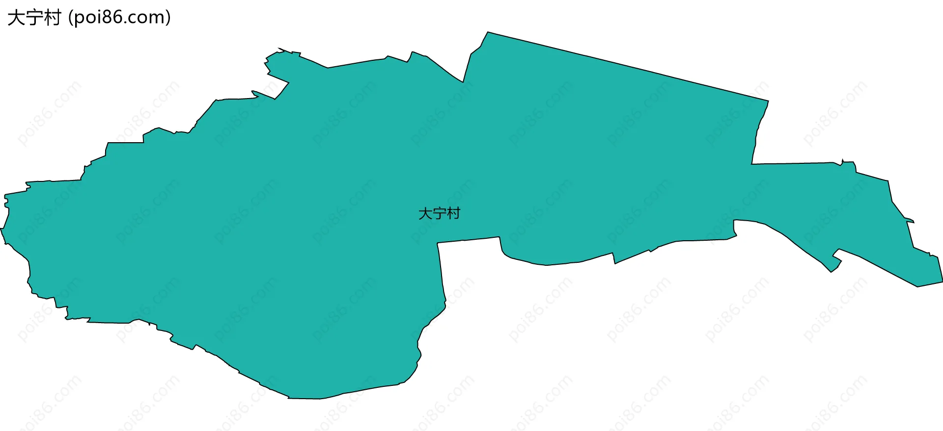 大宁村边界地图