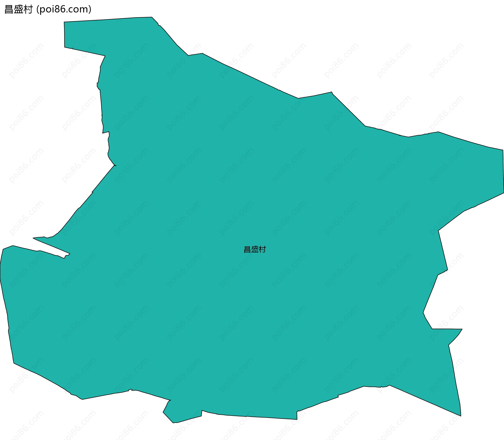 昌盛村边界地图