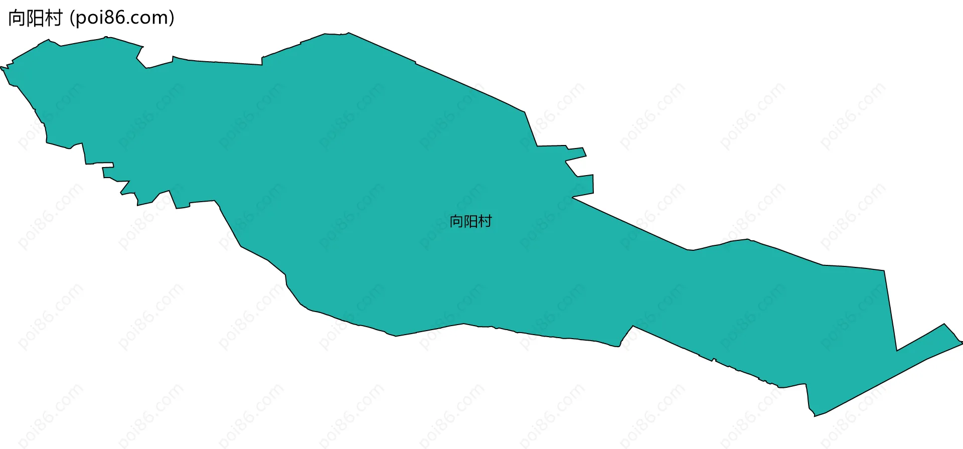 向阳村边界地图