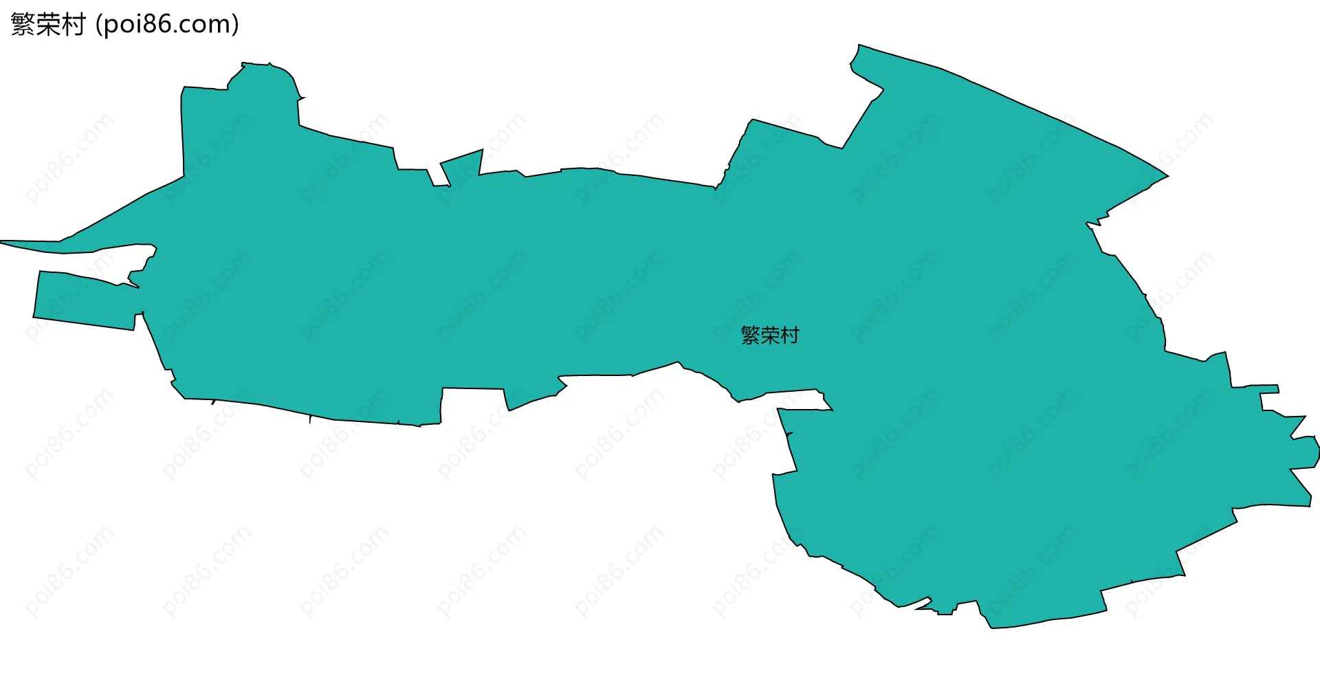 繁荣村边界地图