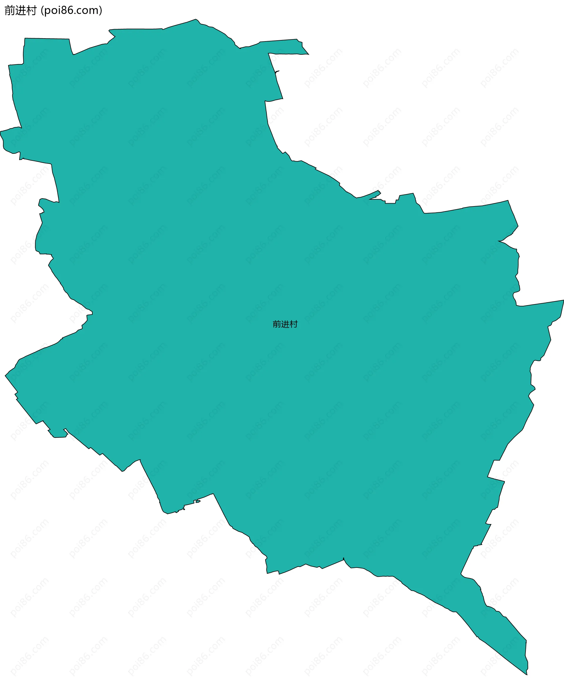 前进村边界地图