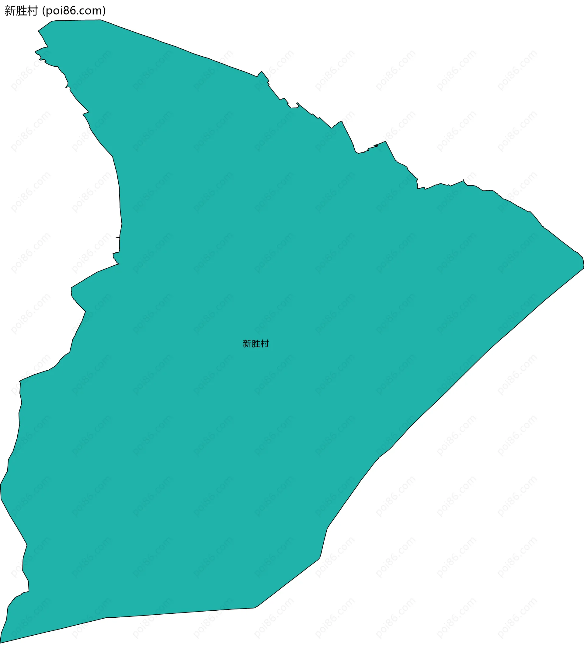 新胜村边界地图