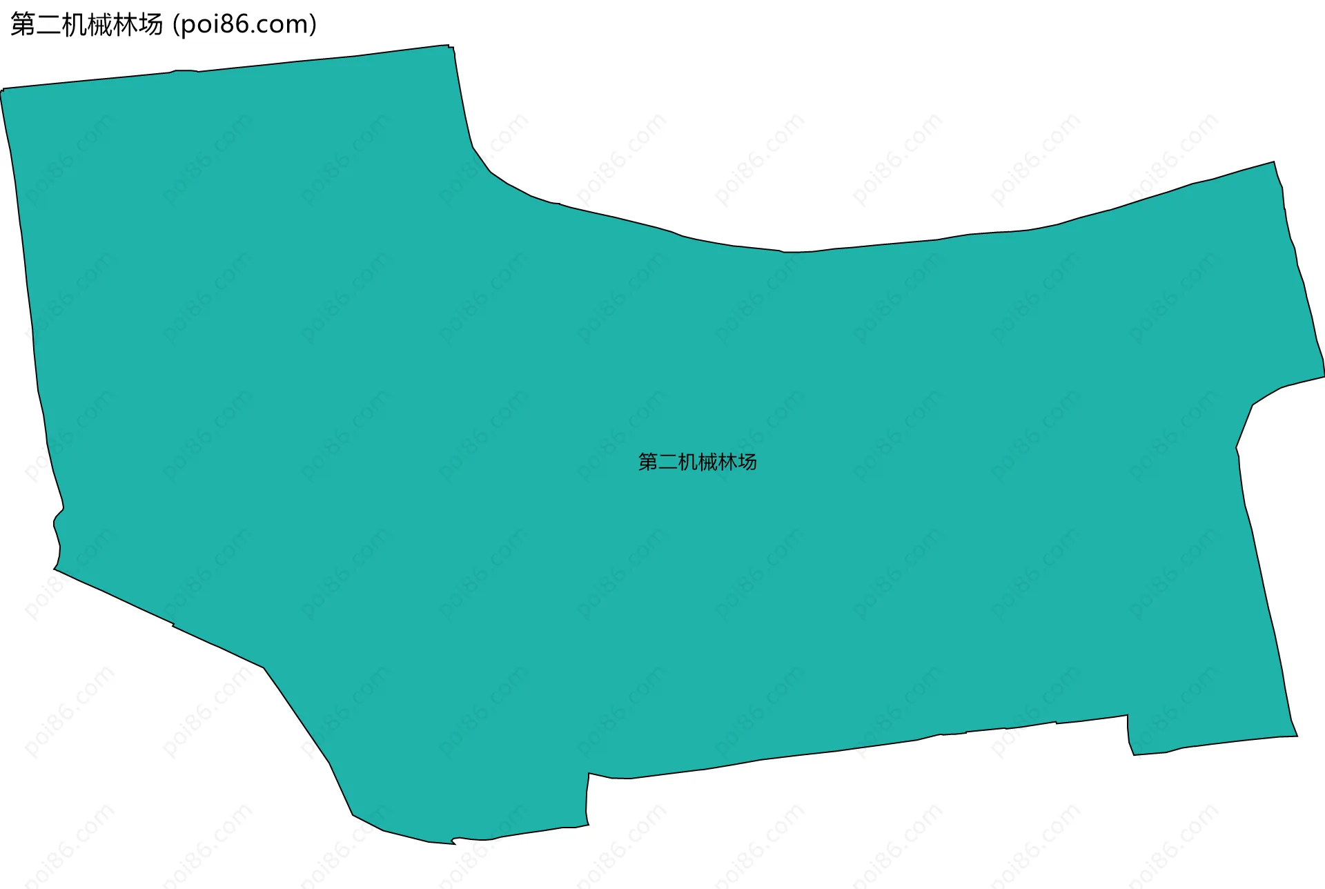 第二机械林场边界地图
