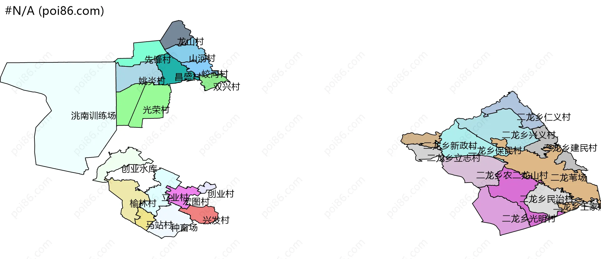 #N/A边界地图(五级行政区划)