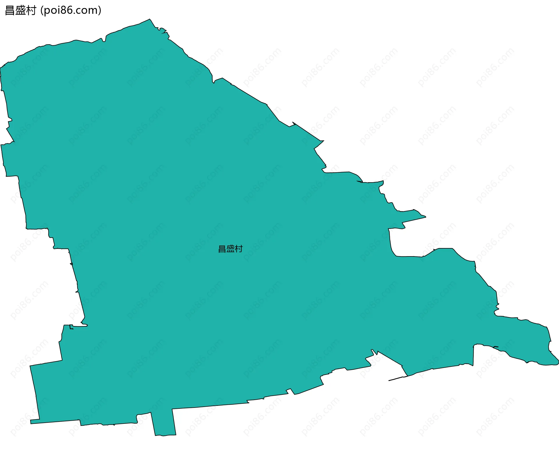 昌盛村边界地图