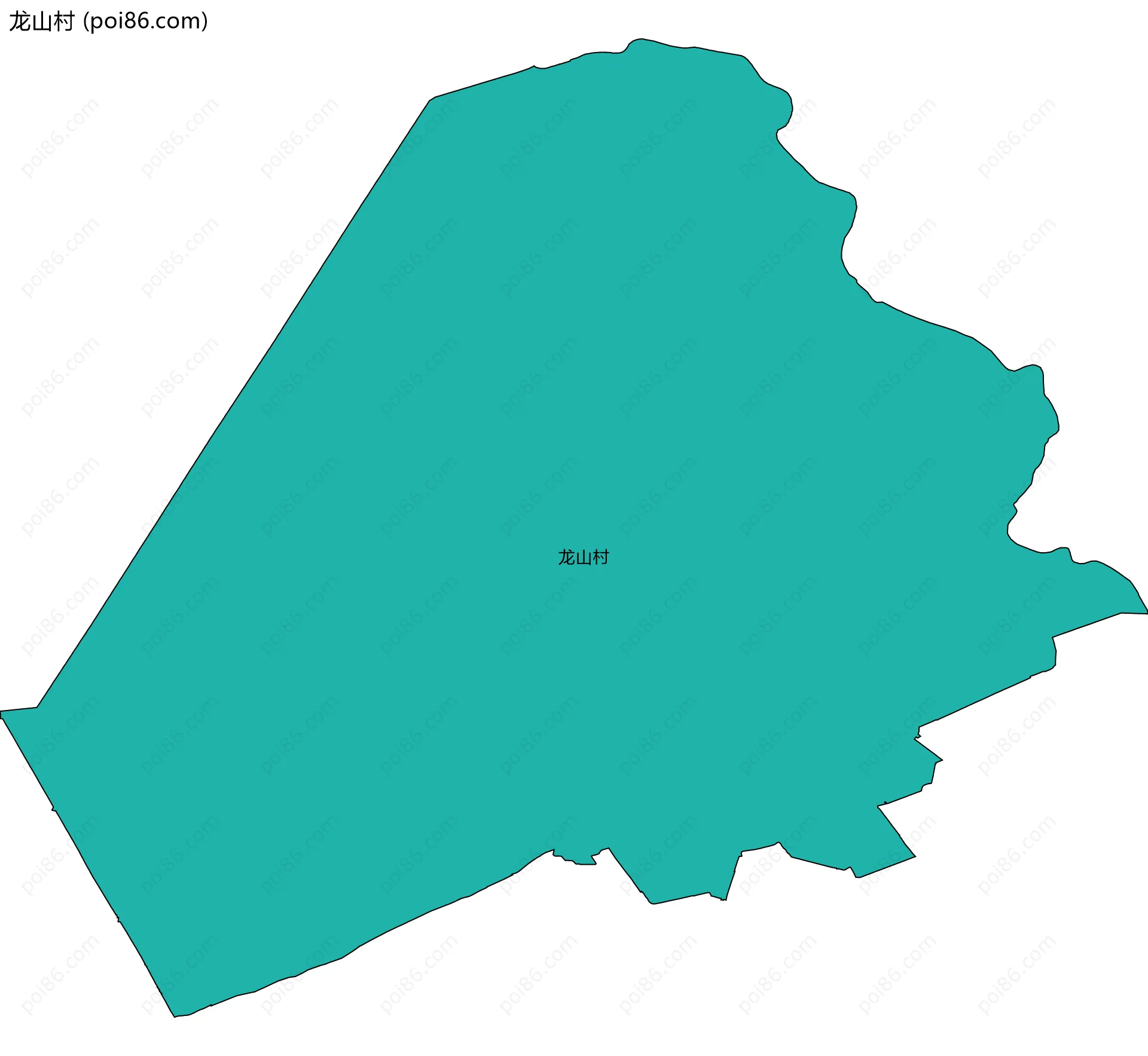 龙山村边界地图