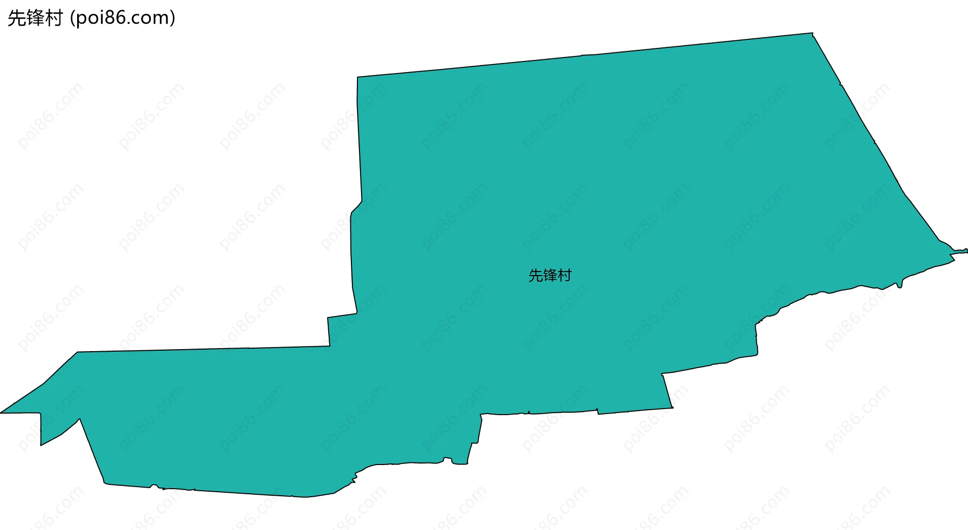 先锋村边界地图