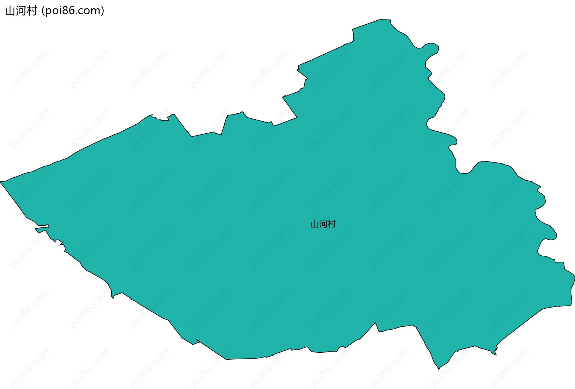 山河村边界地图