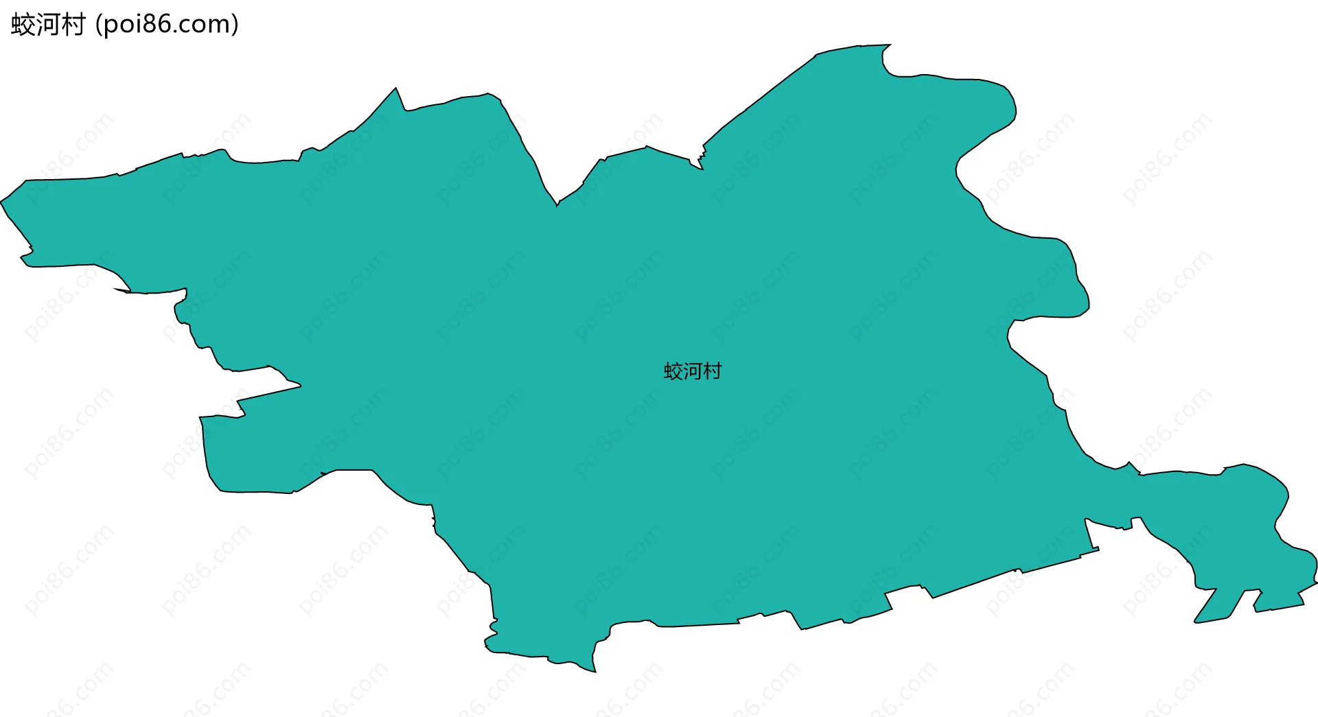 蛟河村边界地图