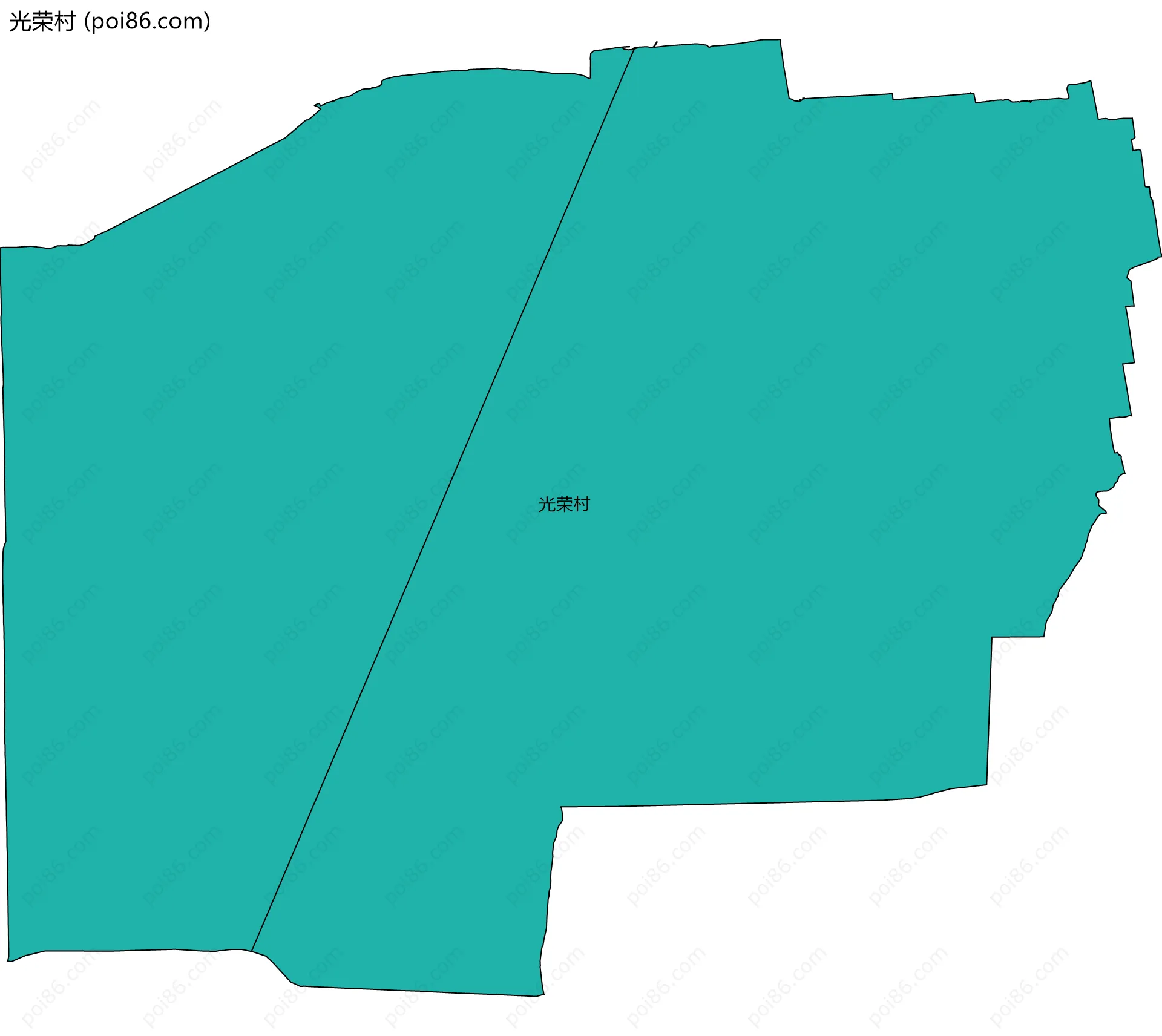光荣村边界地图