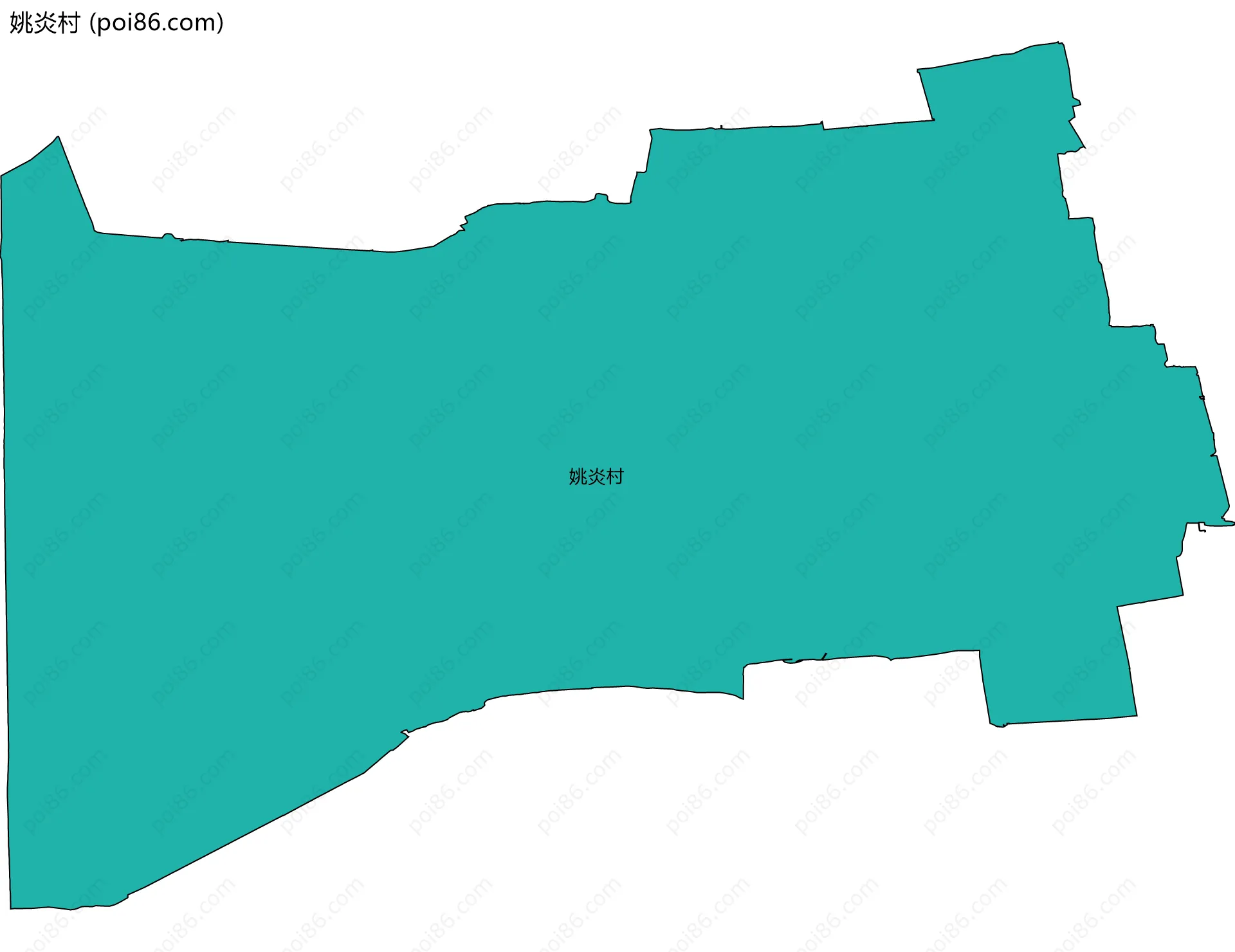 姚炎村边界地图