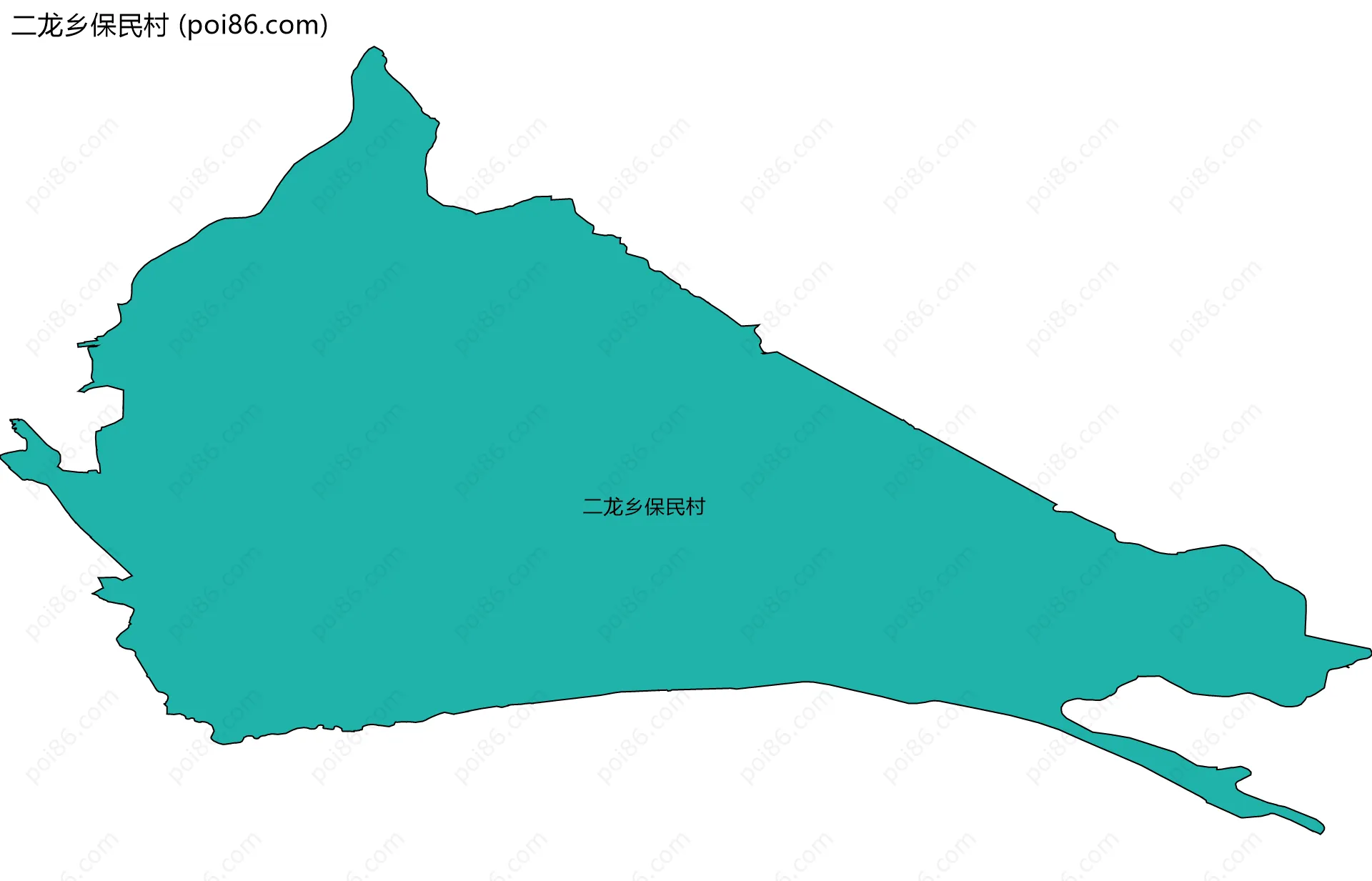 二龙乡保民村边界地图