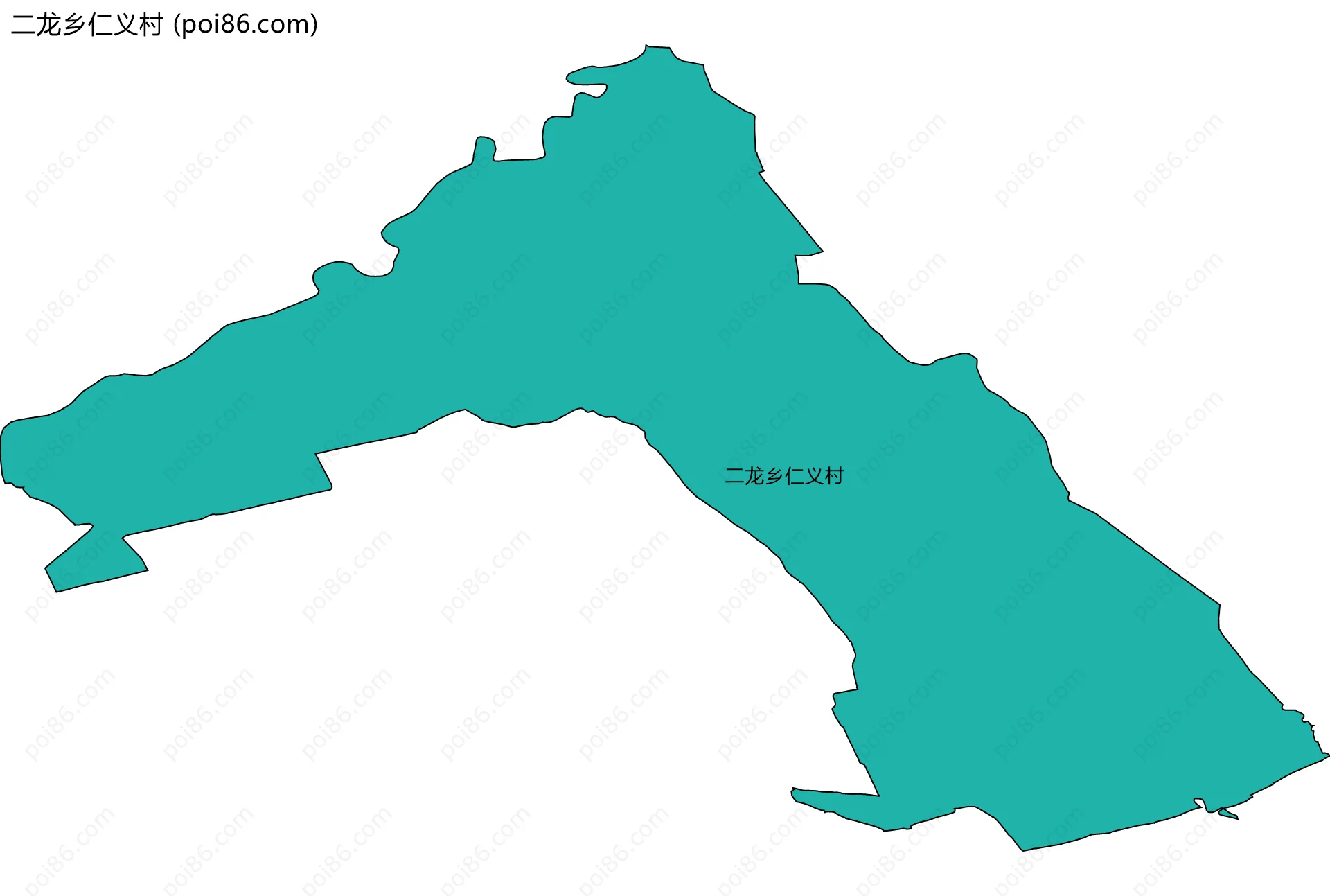 二龙乡仁义村边界地图