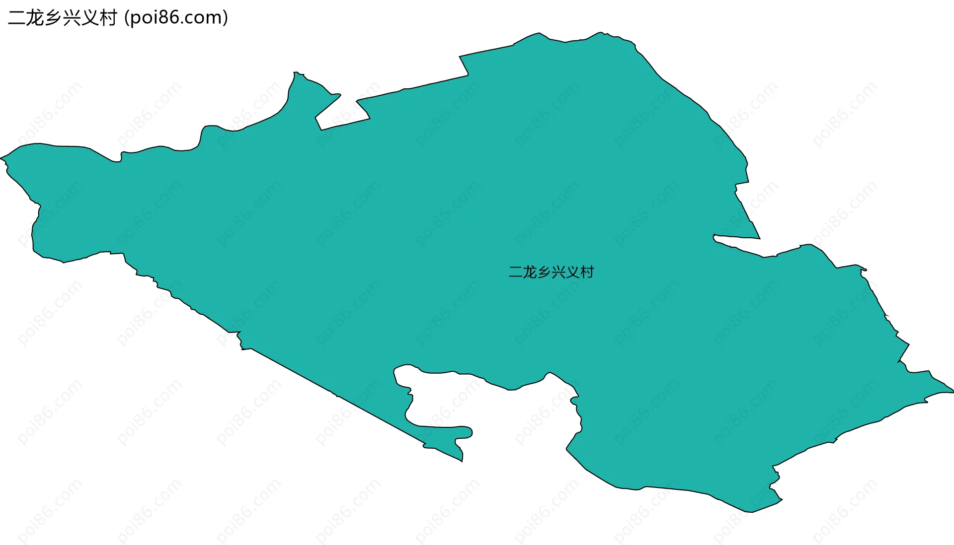 二龙乡兴义村边界地图