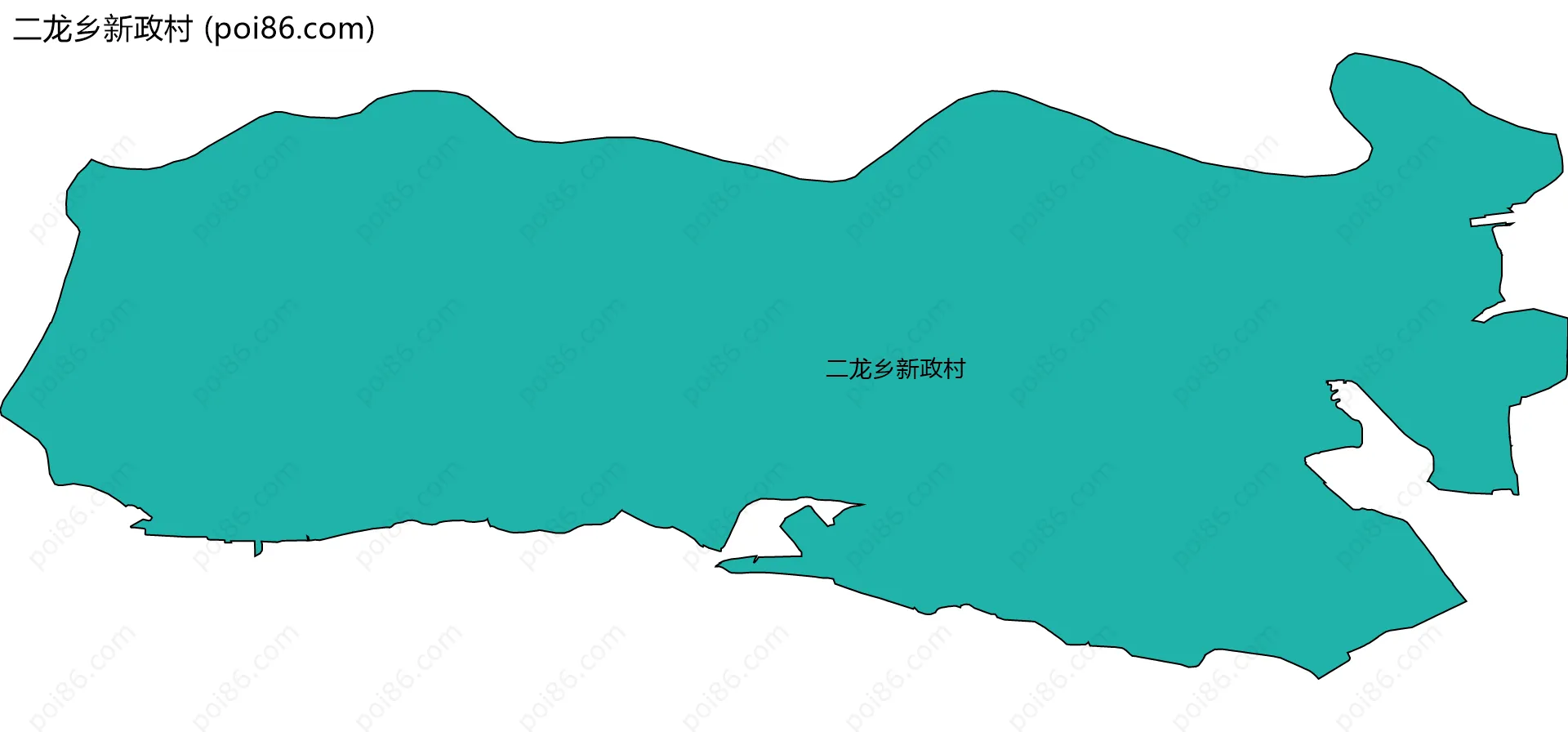 二龙乡新政村边界地图