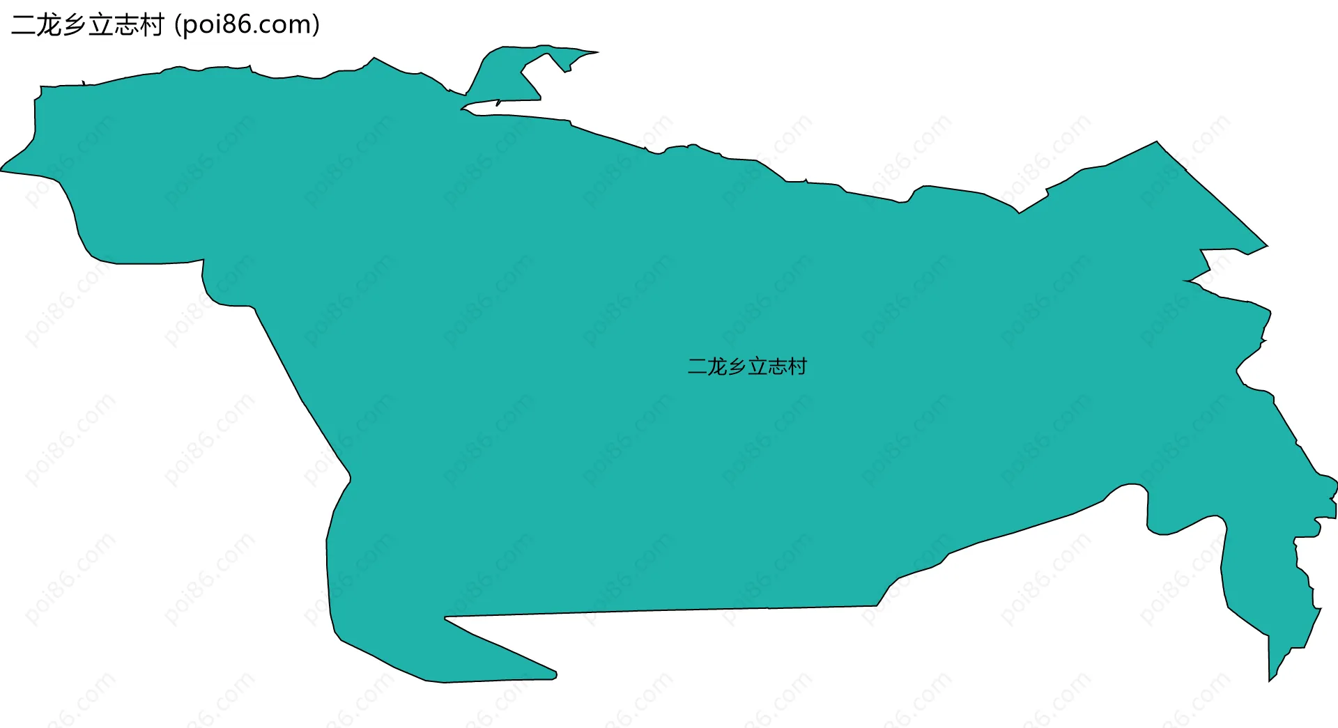 二龙乡立志村边界地图