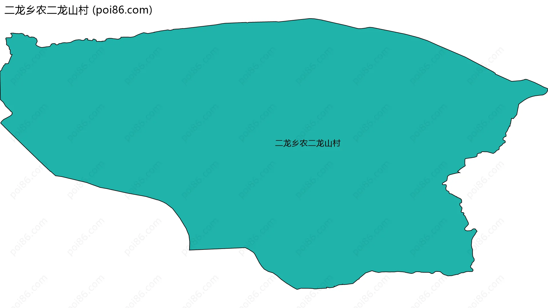 二龙乡农二龙山村边界地图