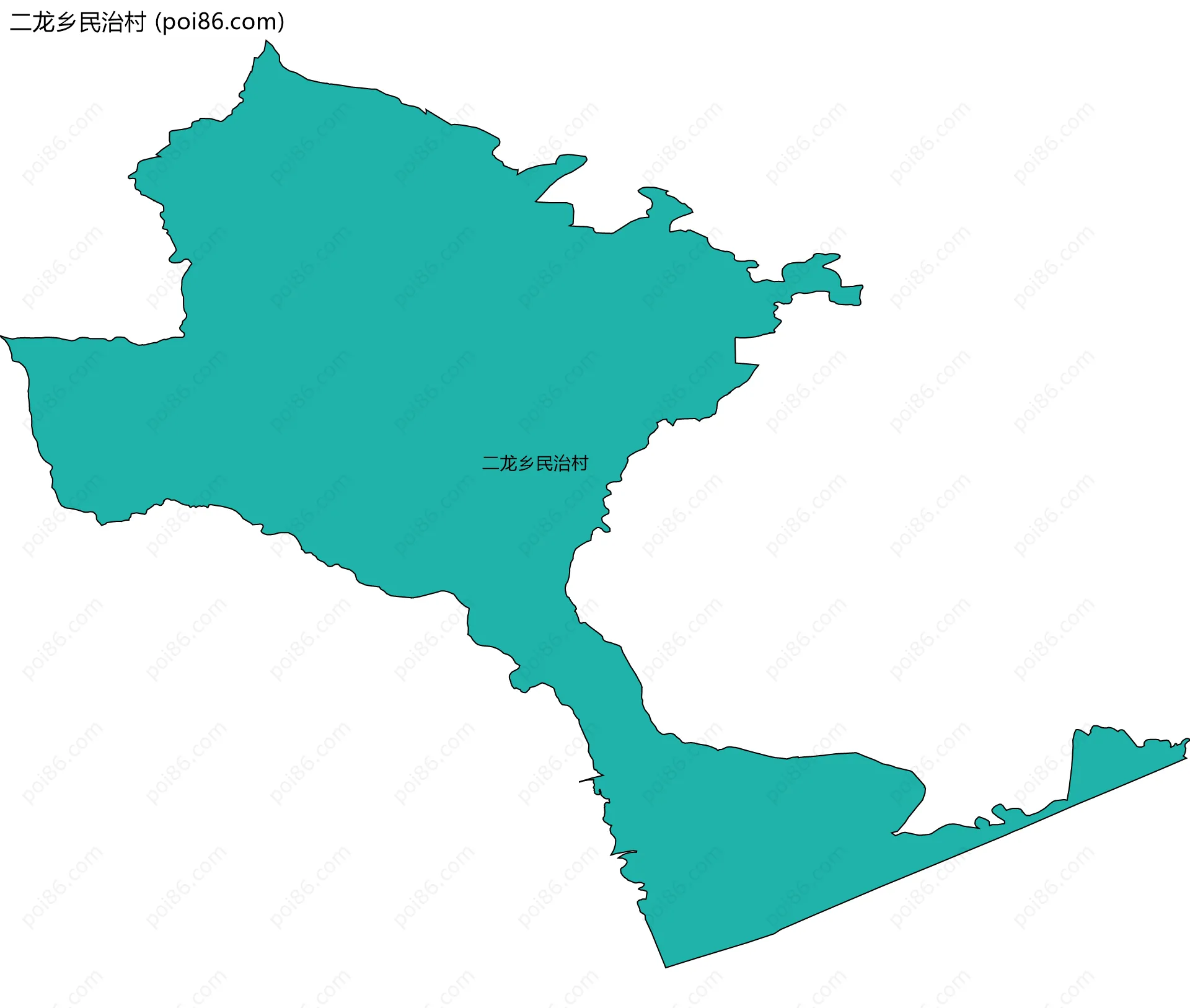 二龙乡民治村边界地图