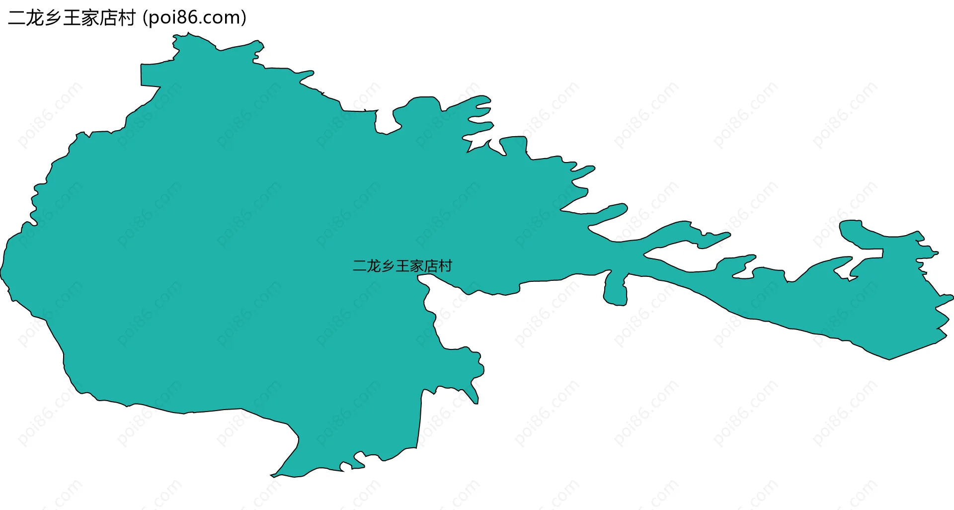 二龙乡王家店村边界地图