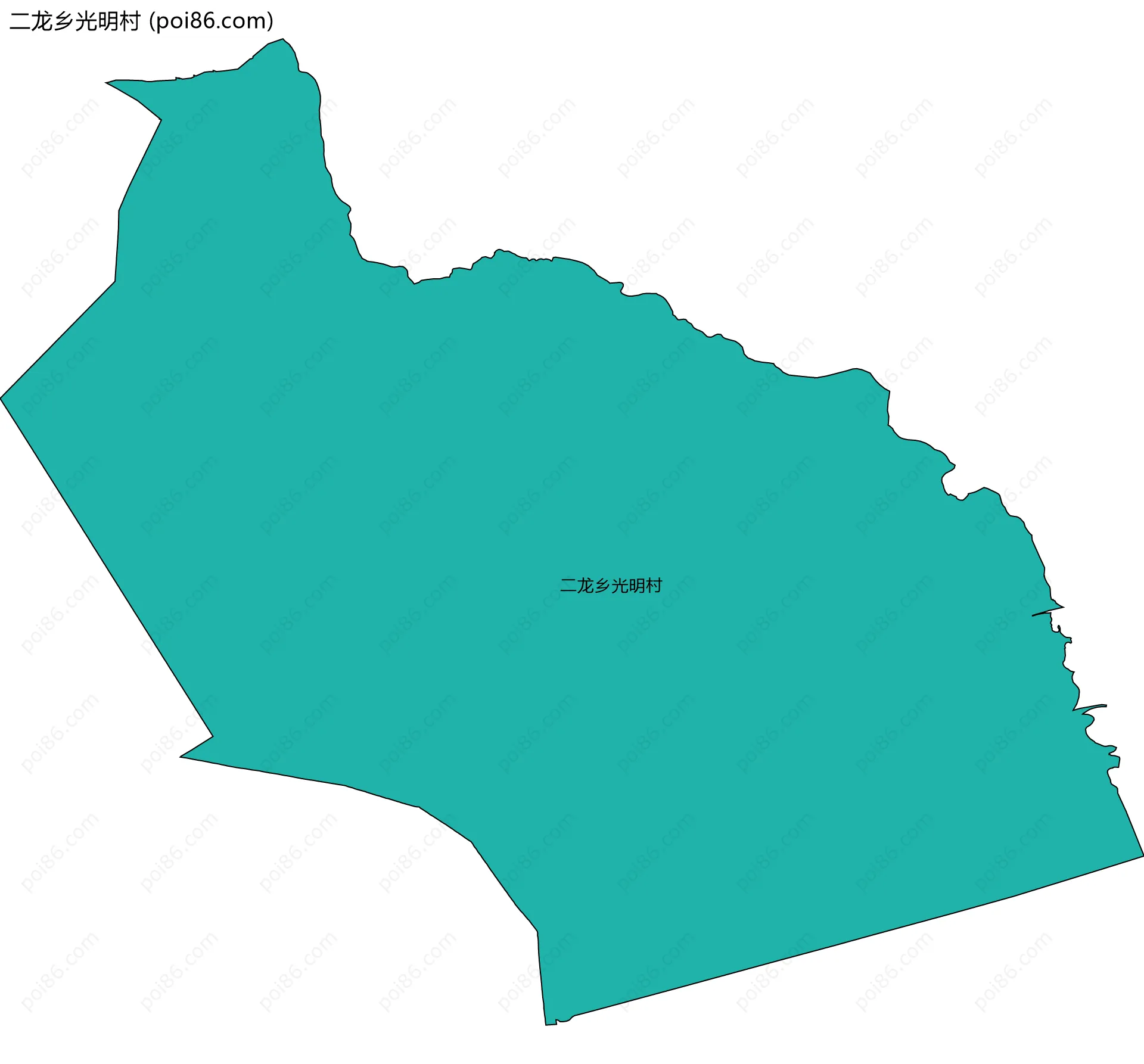 二龙乡光明村边界地图