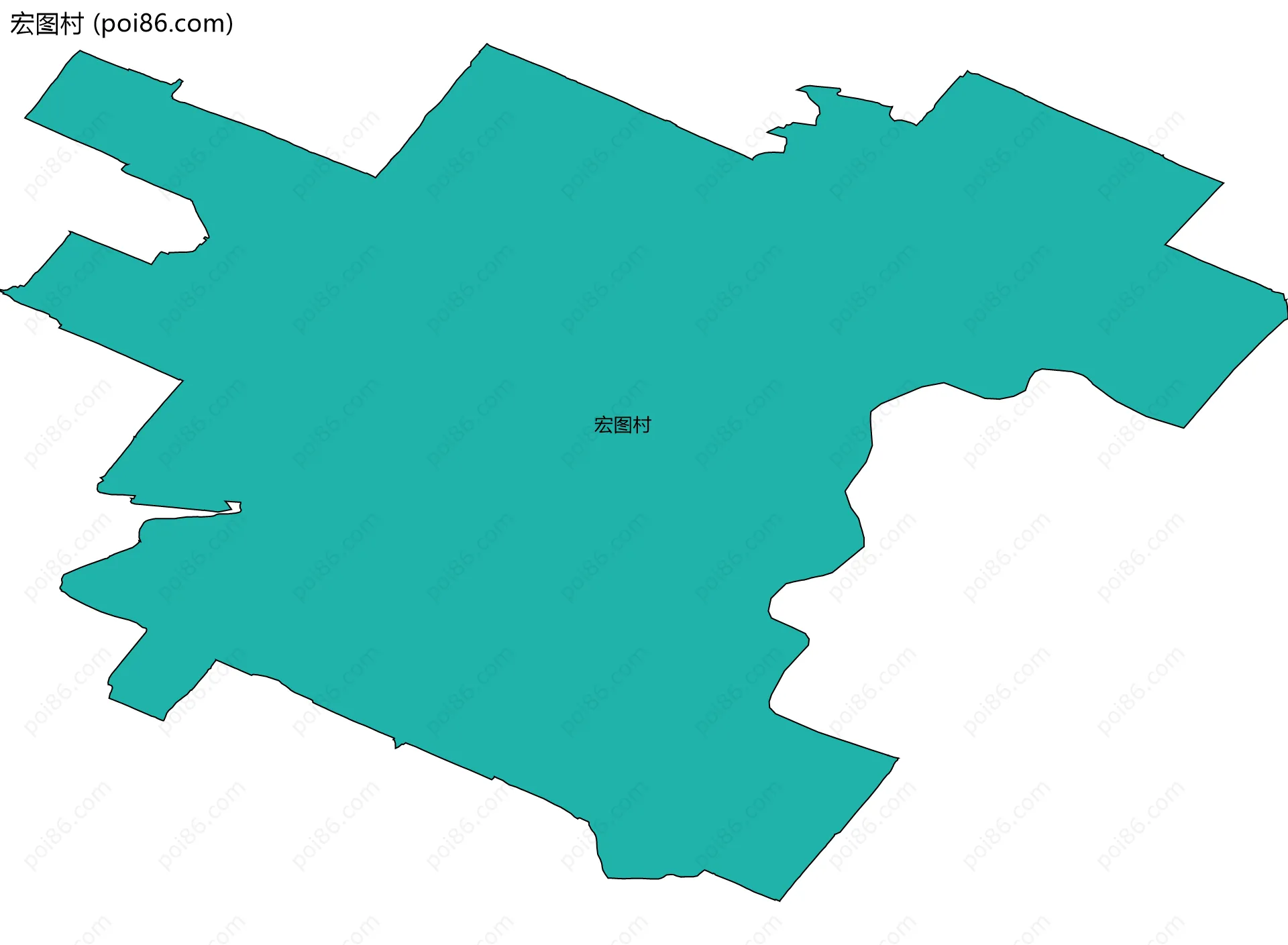 宏图村边界地图