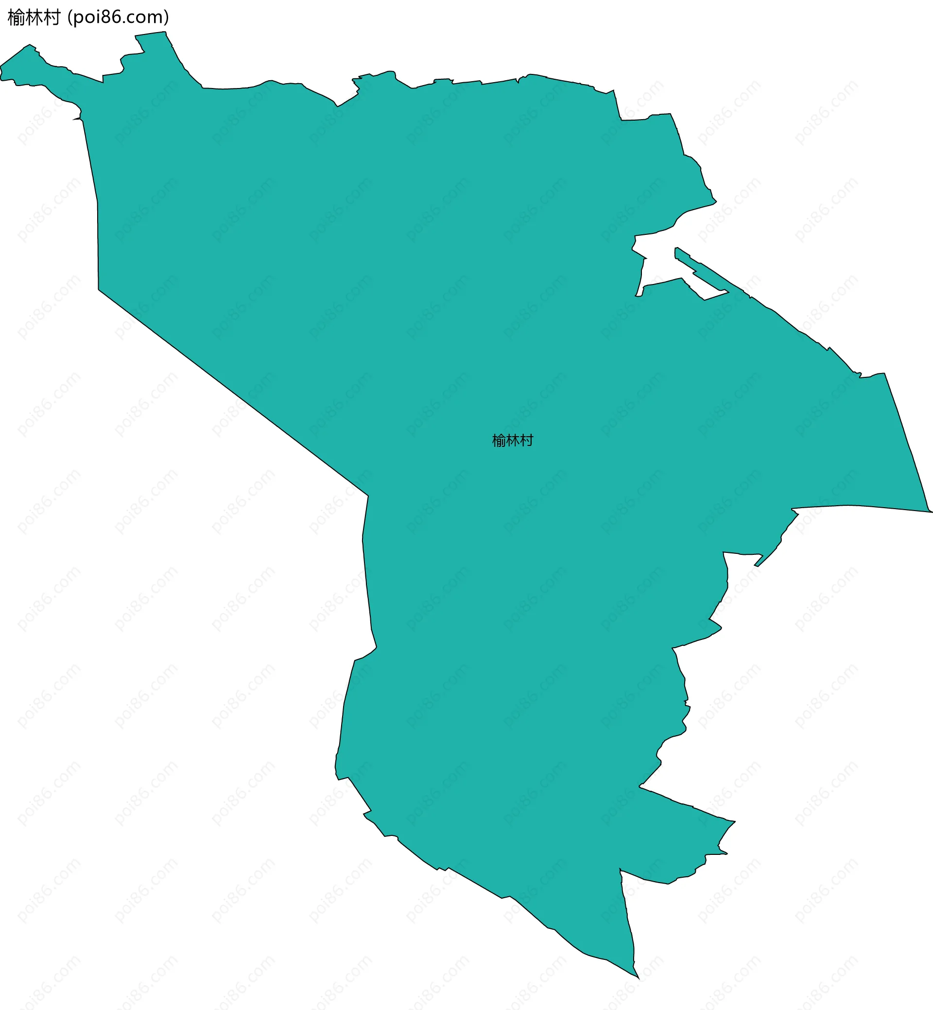 榆林村边界地图