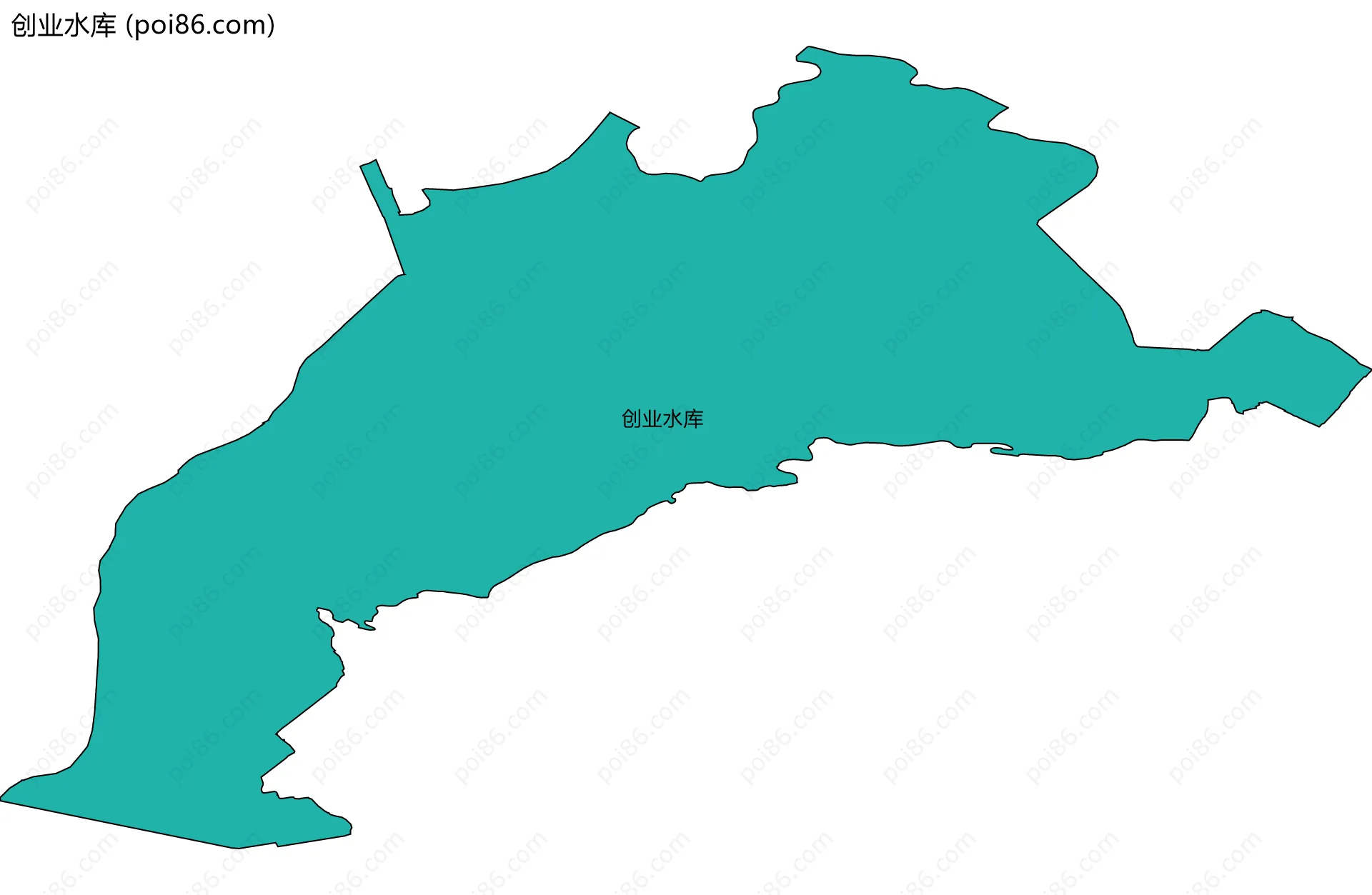 创业水库边界地图