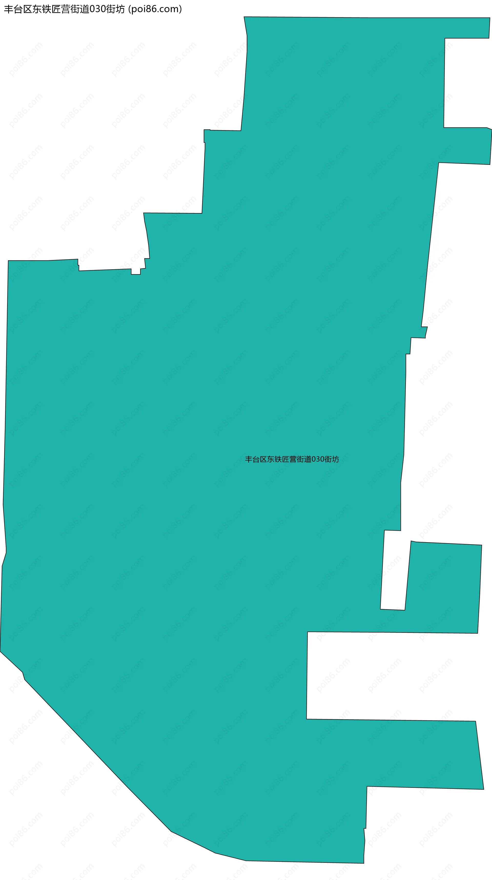 丰台区东铁匠营街道030街坊边界地图