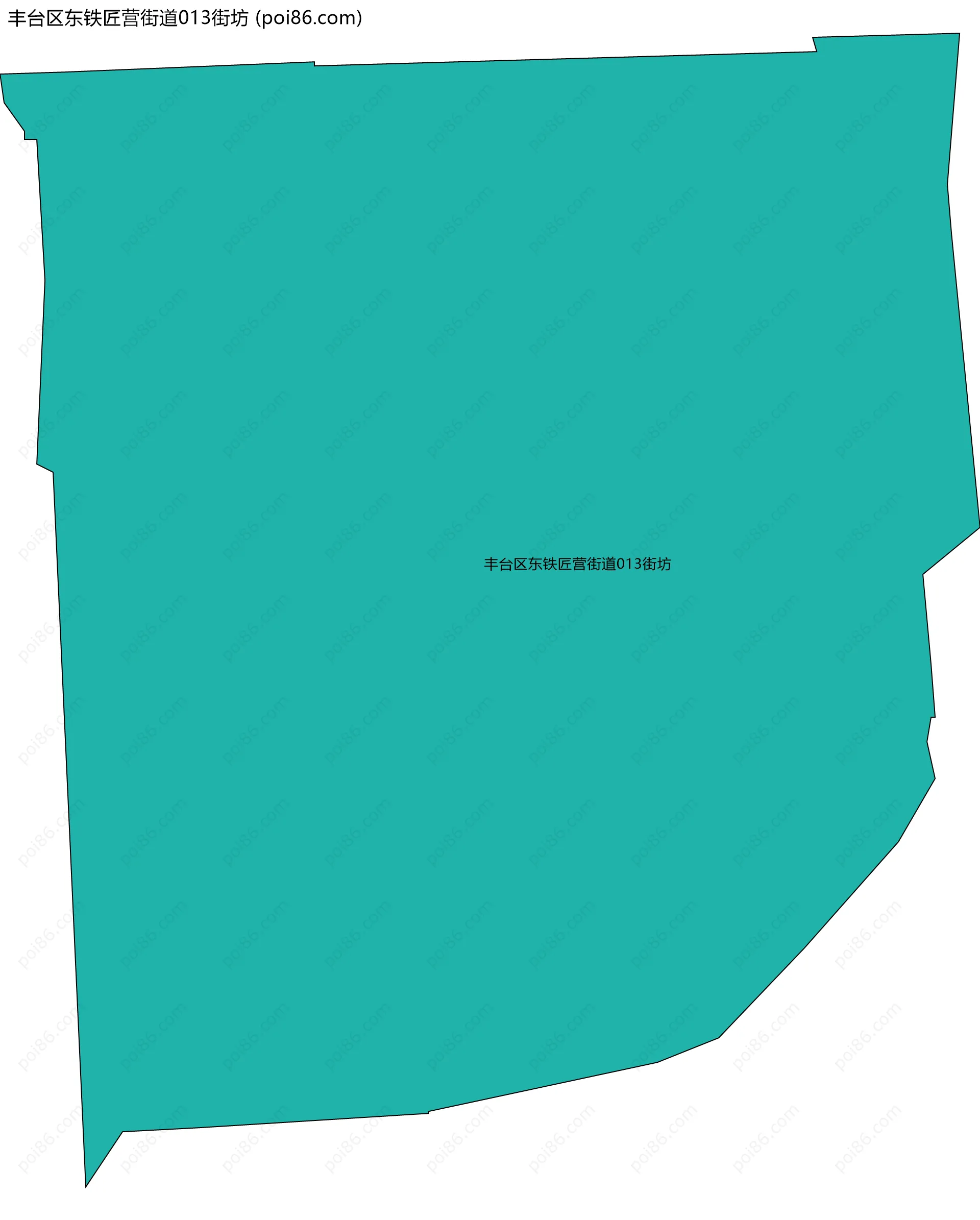 丰台区东铁匠营街道013街坊边界地图