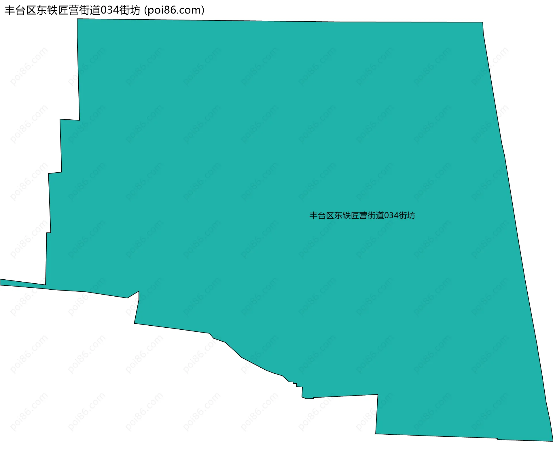 丰台区东铁匠营街道034街坊边界地图