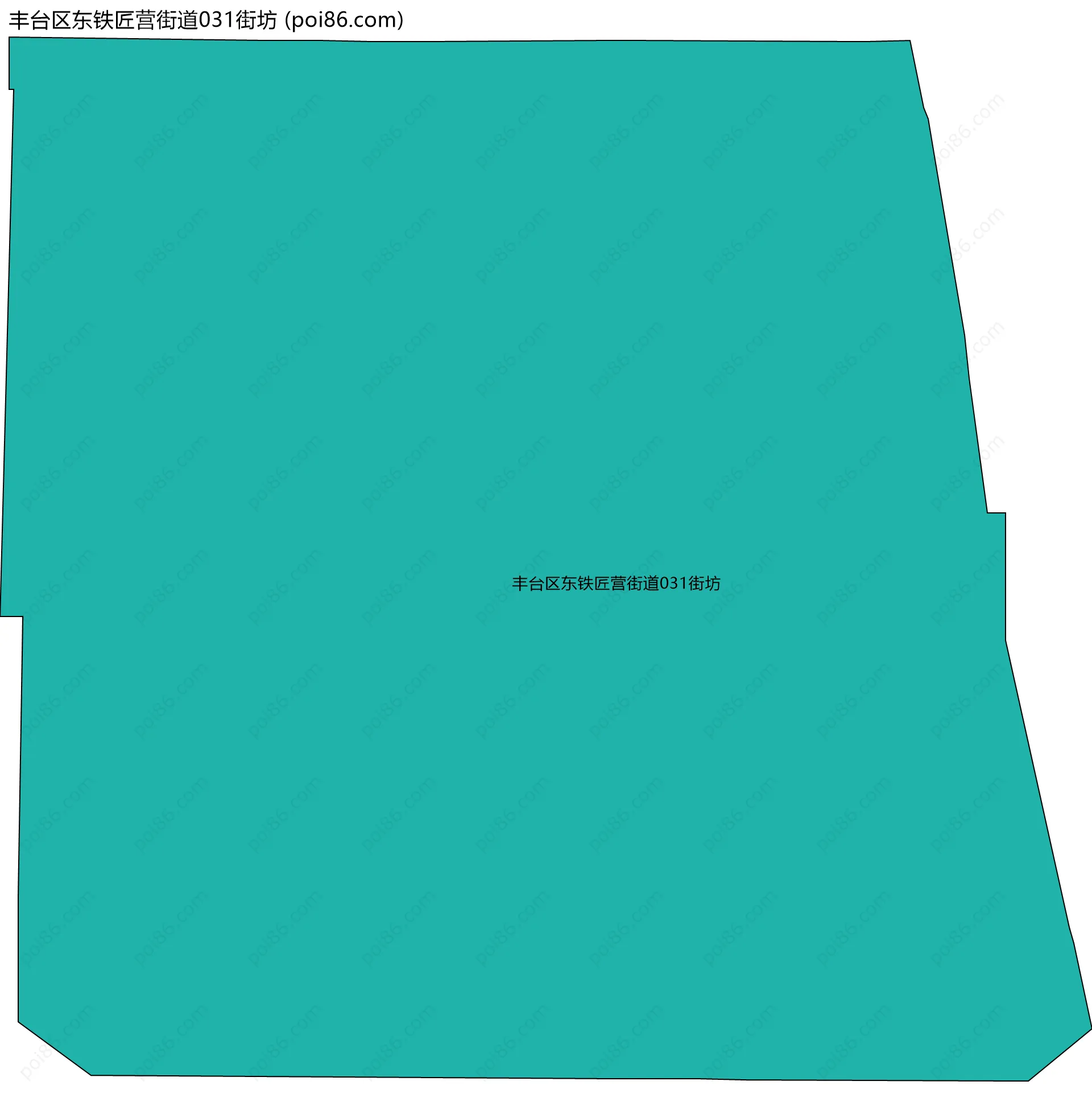 丰台区东铁匠营街道031街坊边界地图