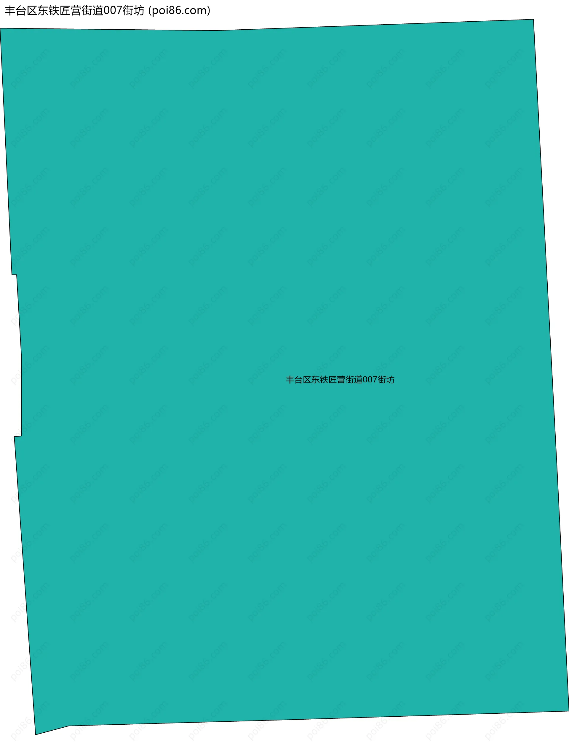 丰台区东铁匠营街道007街坊边界地图