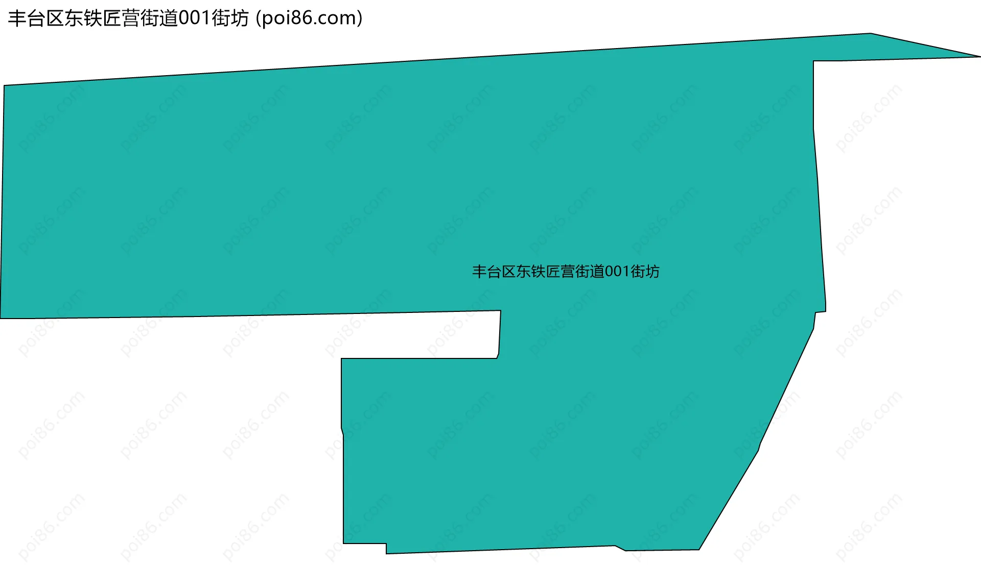 丰台区东铁匠营街道001街坊边界地图