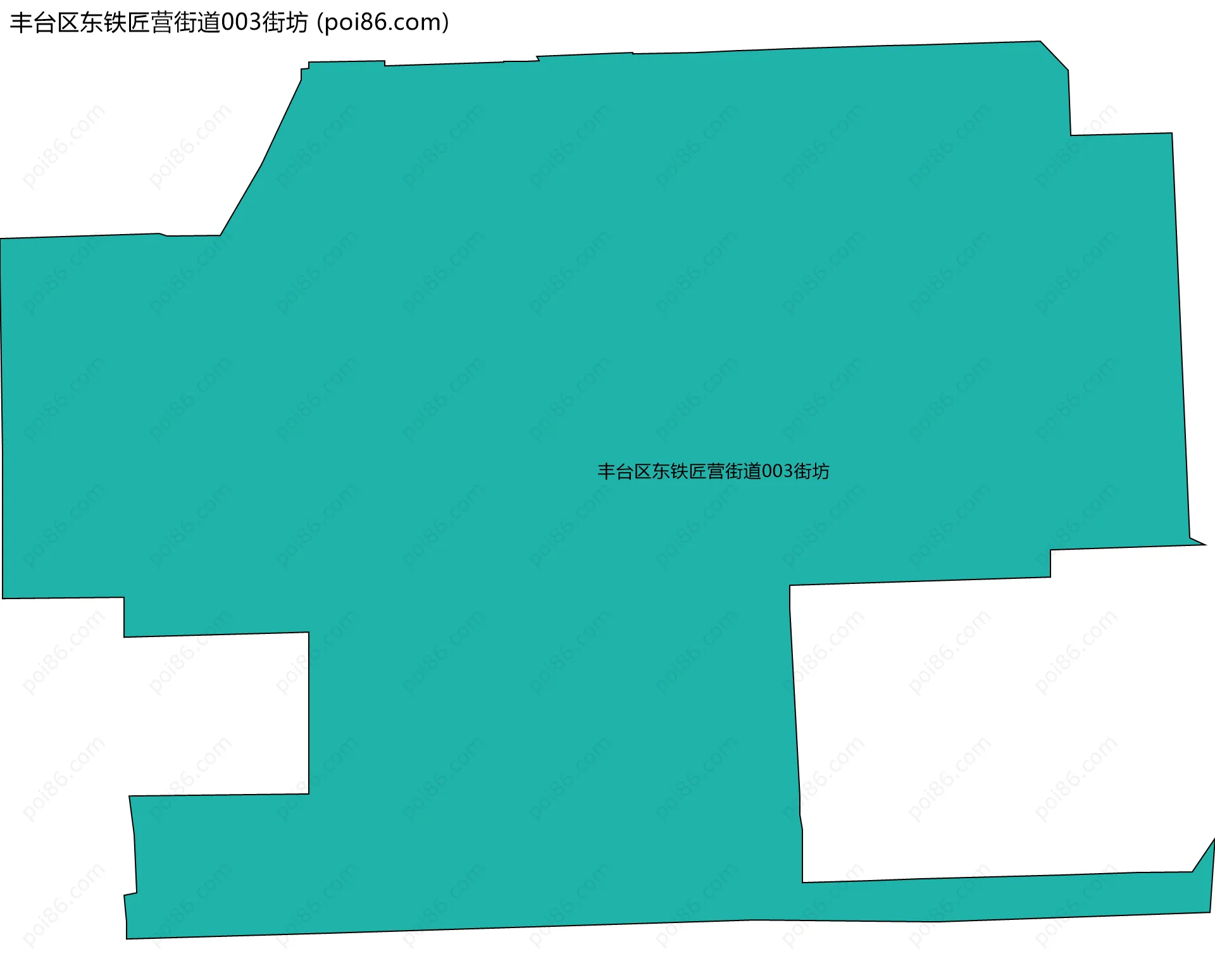 丰台区东铁匠营街道003街坊边界地图