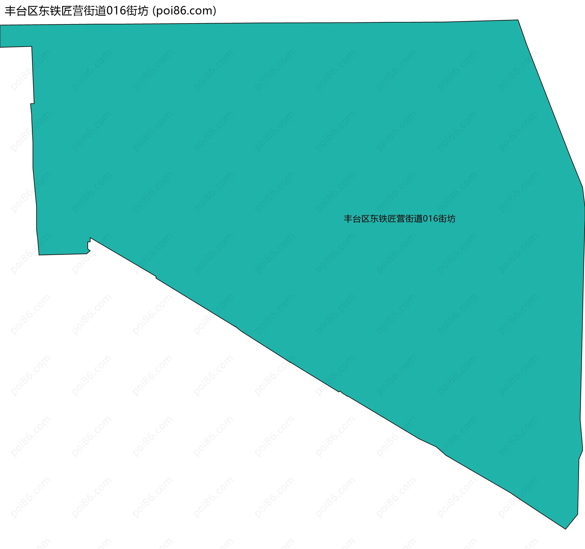 丰台区东铁匠营街道016街坊边界地图