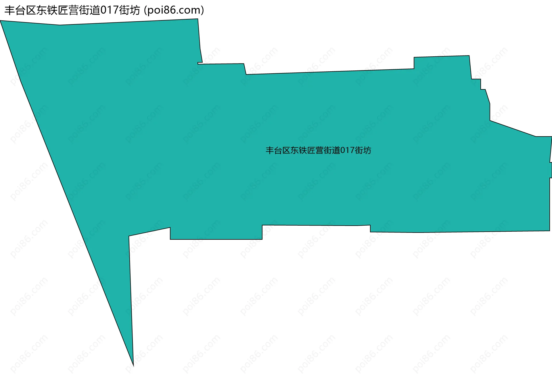 丰台区东铁匠营街道017街坊边界地图